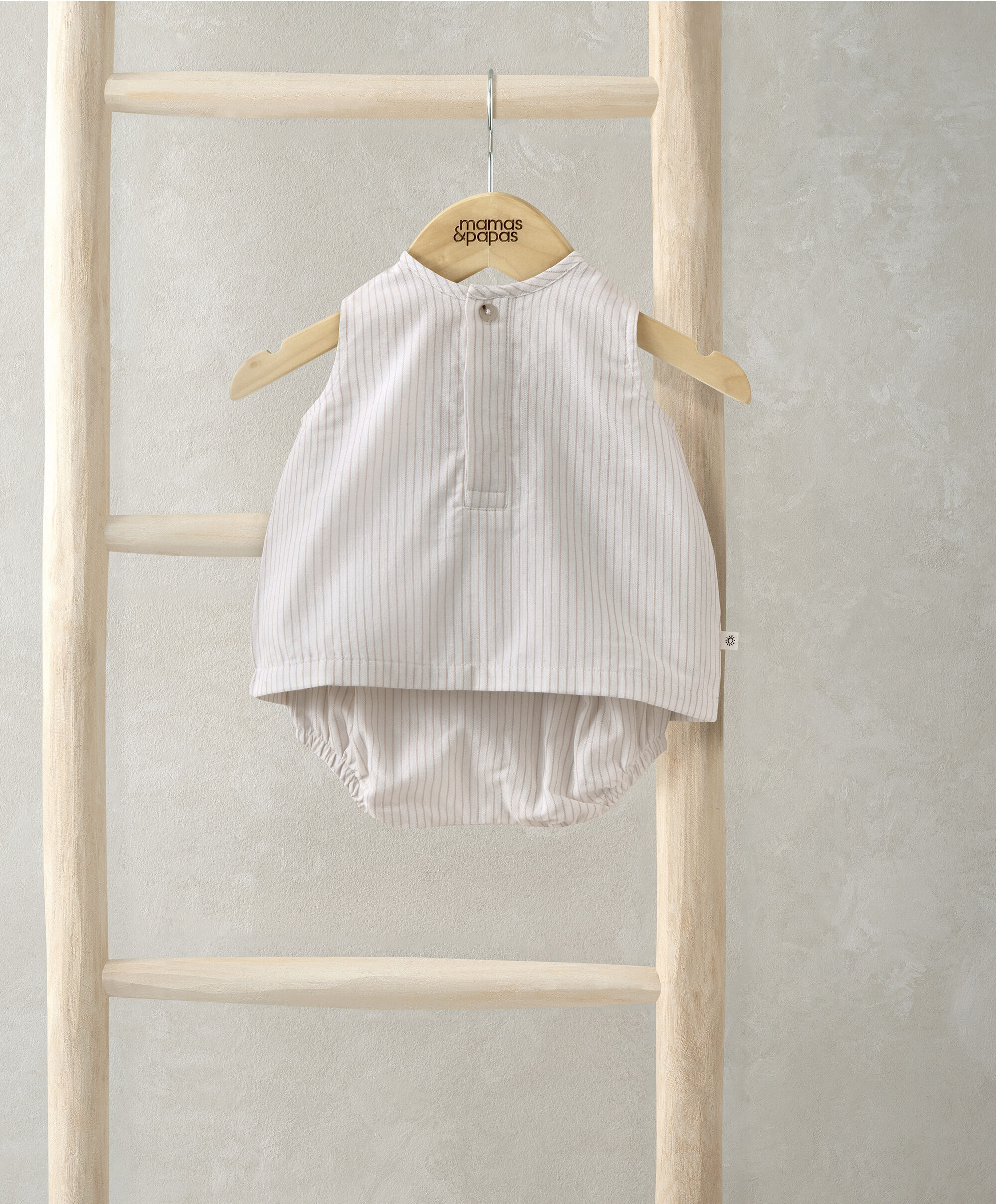 Stripe Sleeveless Top & Linen Shorts image number 1