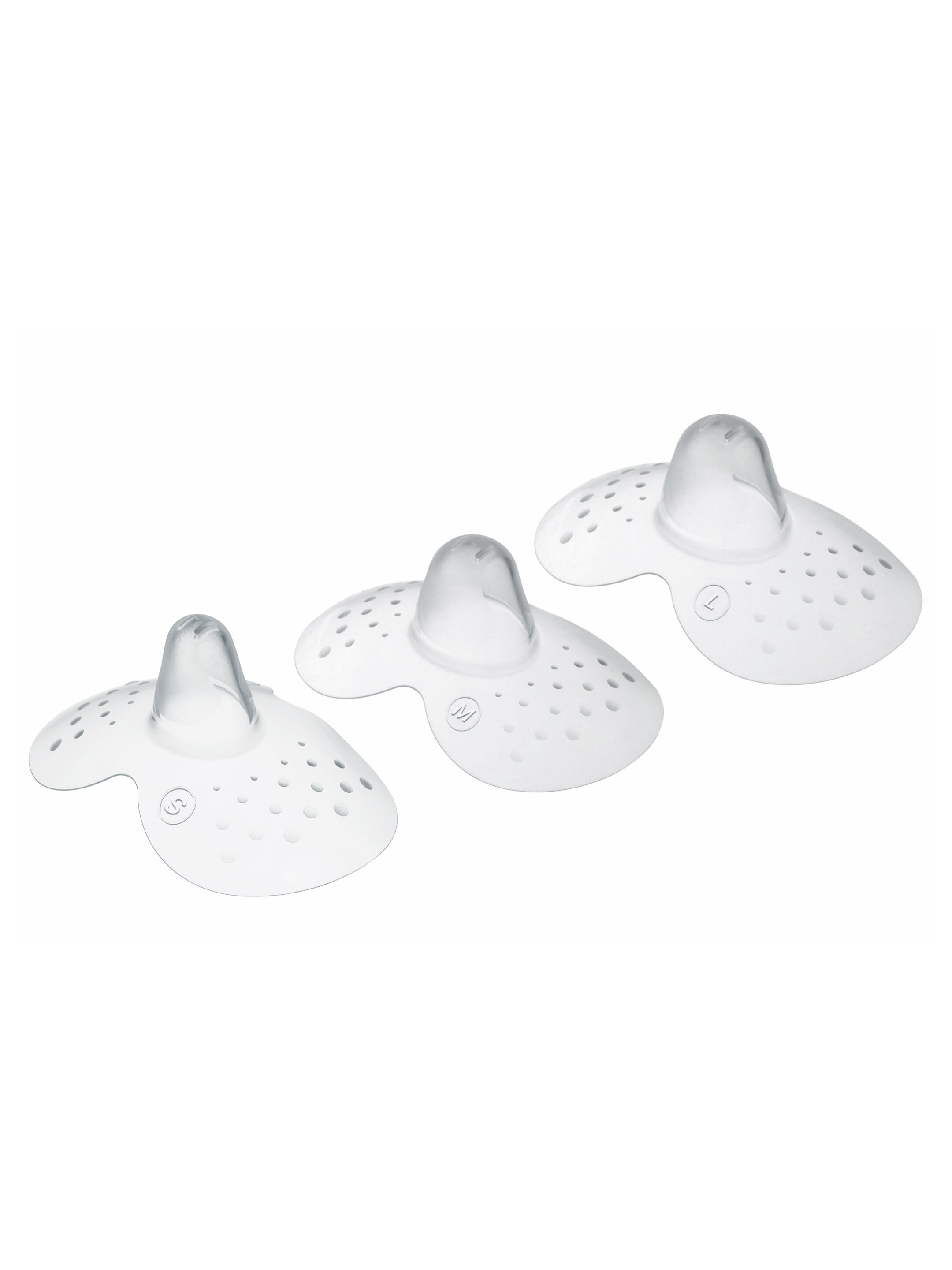 Mam Baby Nipple Shield  Breastfeeding - 0 M+ | Clear  Clear  - Size- M | Pack of 3 image number 1