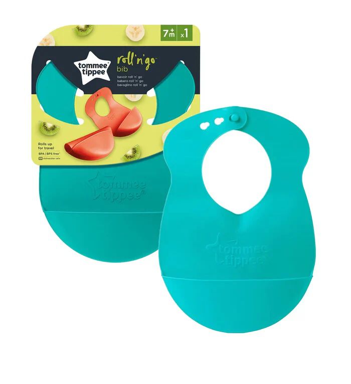 Tommee Tippee Explora Roll and Go Bib - Green image number 1