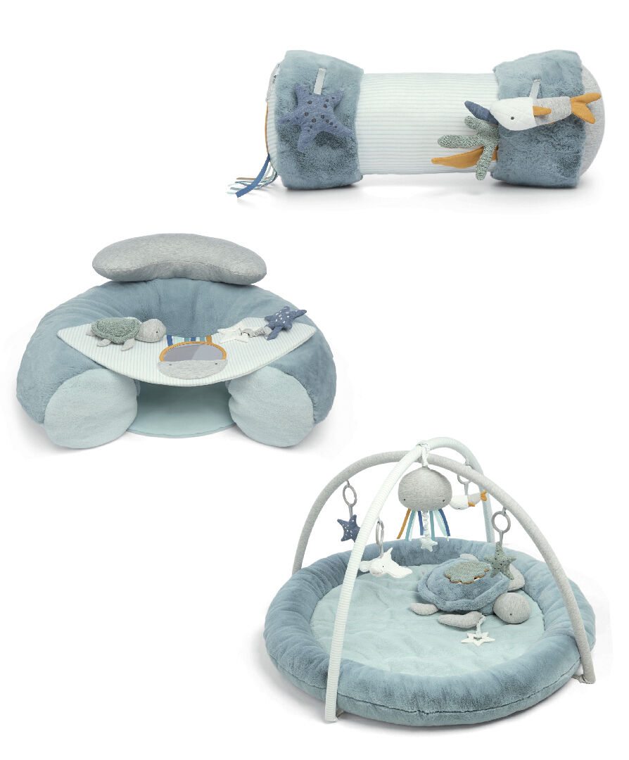 Welcome to the World 3 Piece Under the Sea Playmat Bundle - Blue image number 1