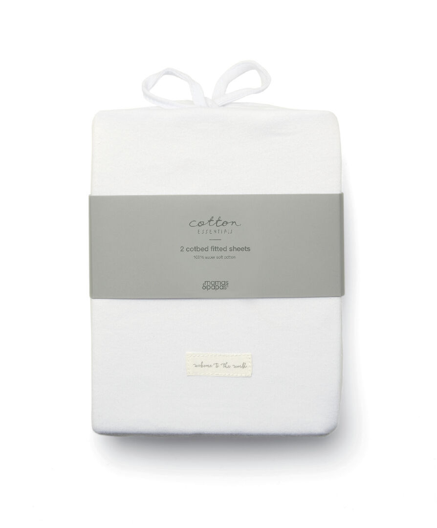 2 Cot/Bed Fitted Sheets (70x142cm) image number 1