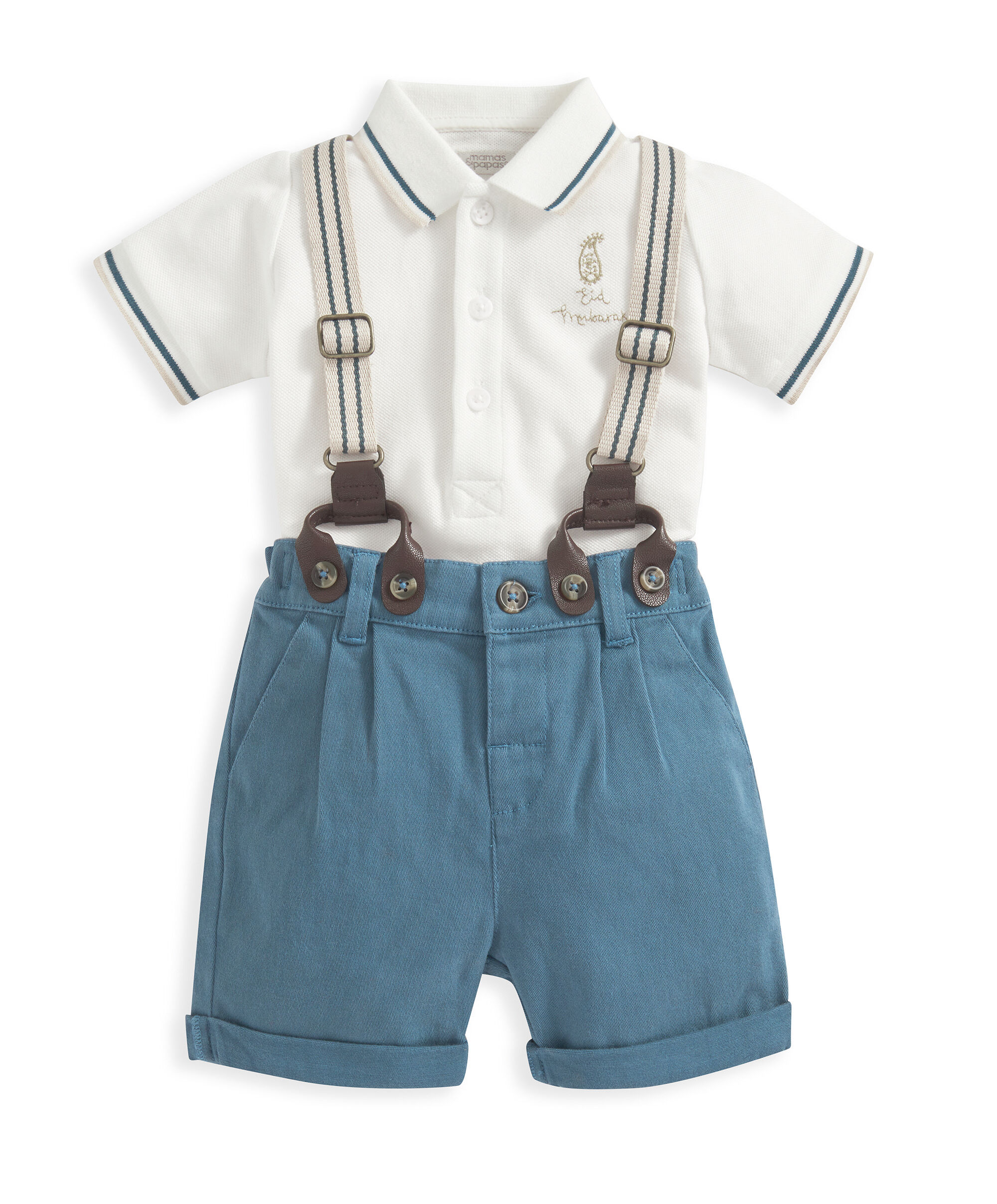 Baby boy shorts and braces set top