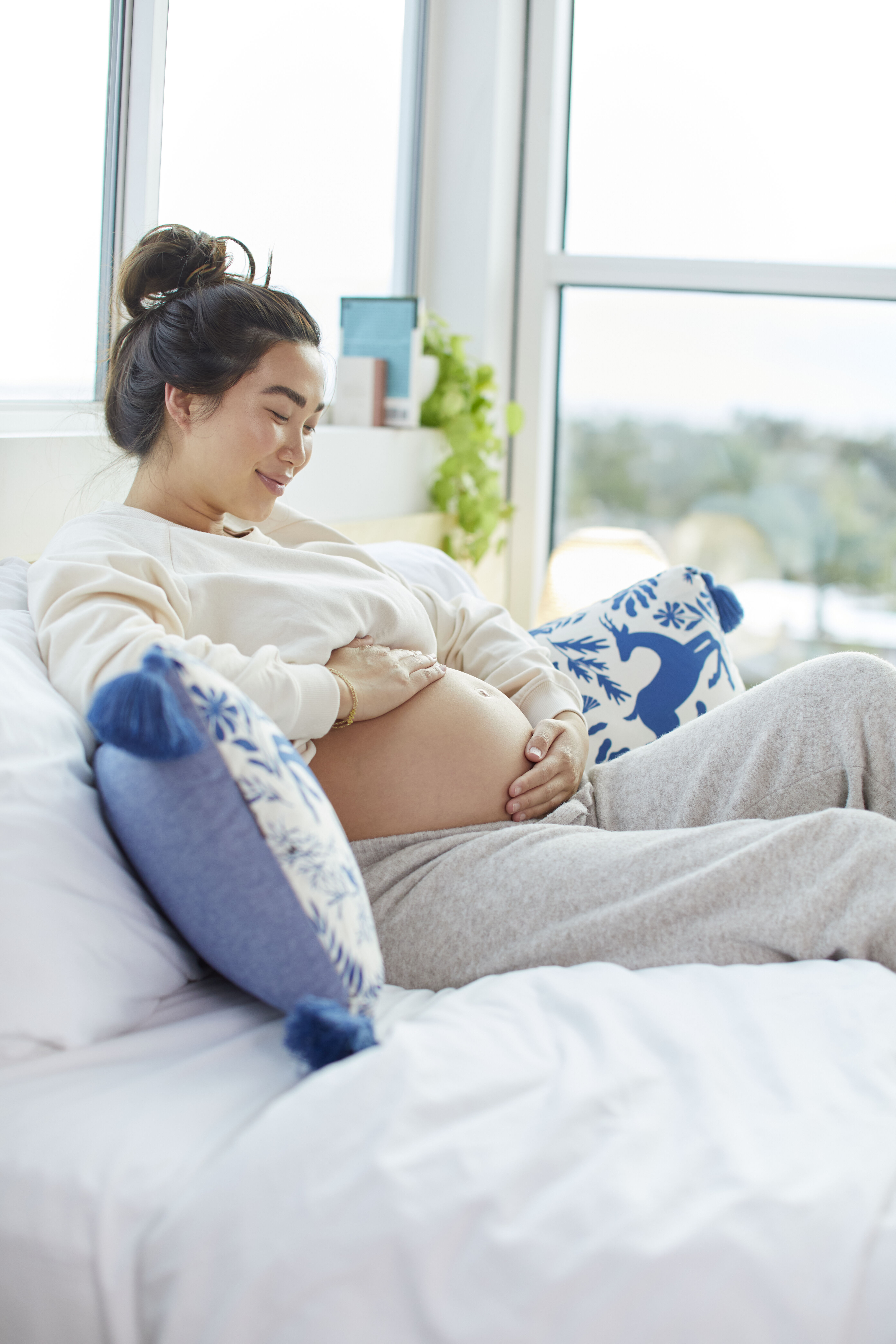 DockATot Cosset Supportive Body Pillow - Blue Woodland image number 5