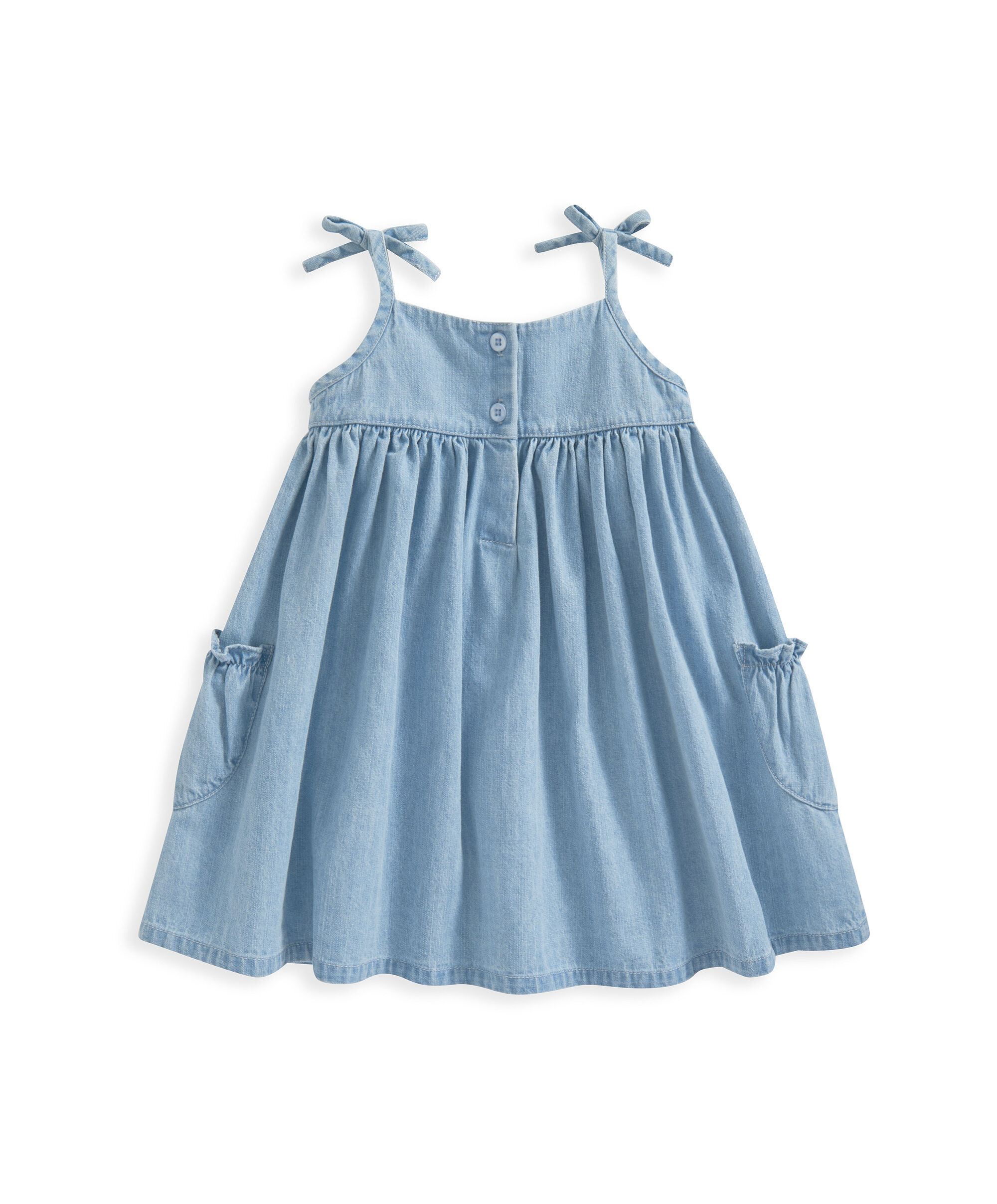 Chambray Embroidered Bodice Dress image number 3
