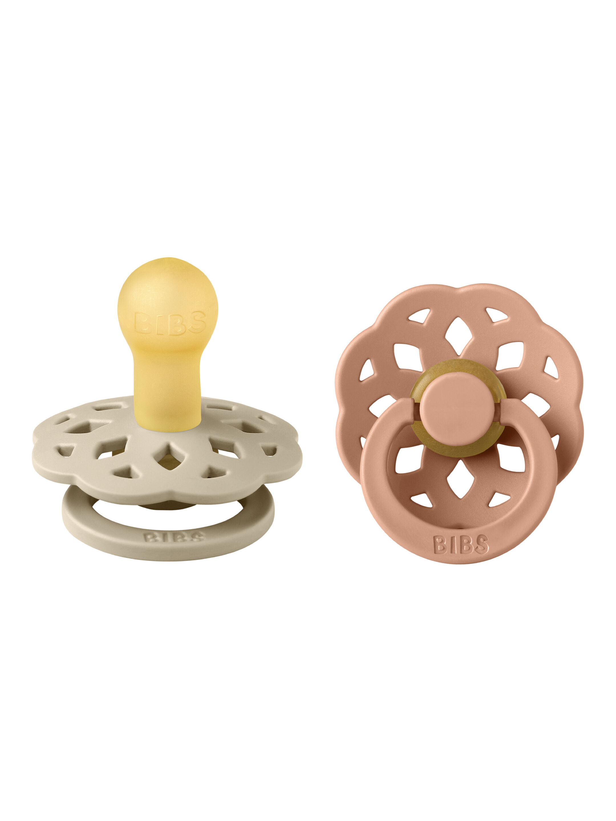 Bibs Boheme Pacifier 2 Pack Latex S1 - Vanilla / Peach