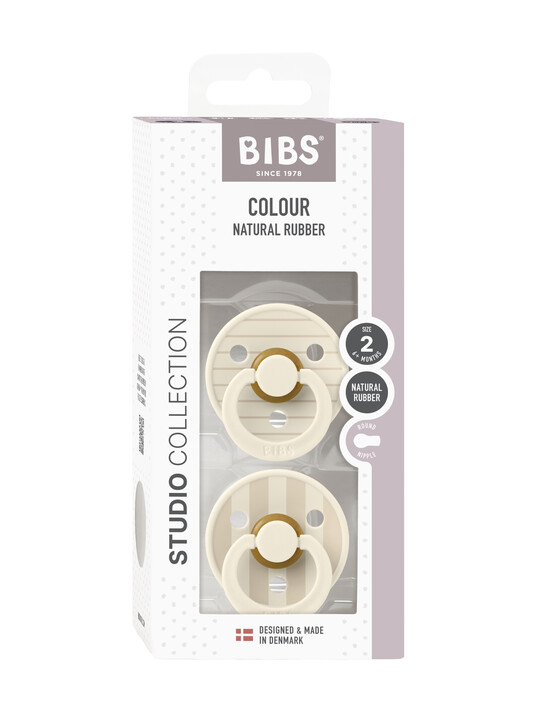 Bibs 2 Pack Colour Pin Latex S2 - Ivory Vanilla Mix (6+ months) image number 3