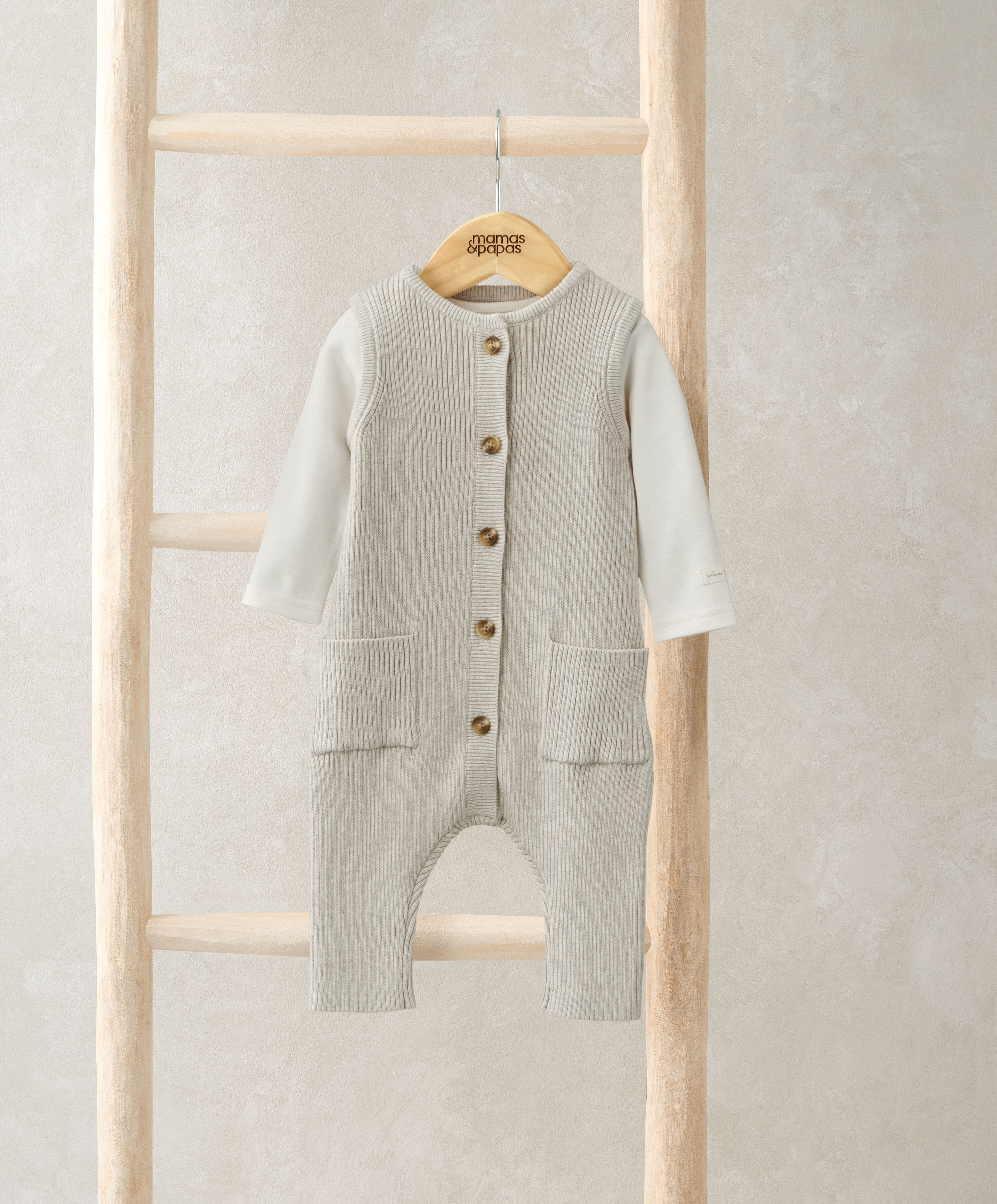 Knitted Dungaree 2 Piece Set