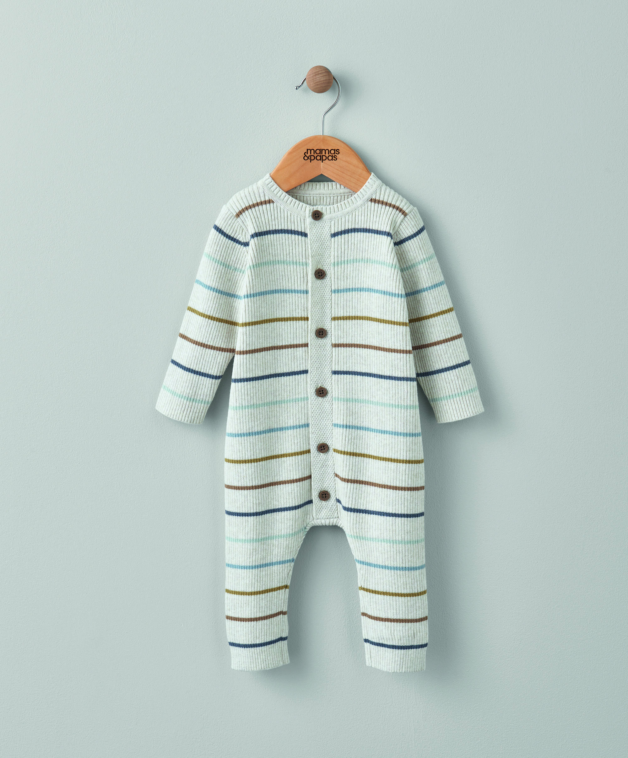 Stripe Rib Knit Romper image number 1