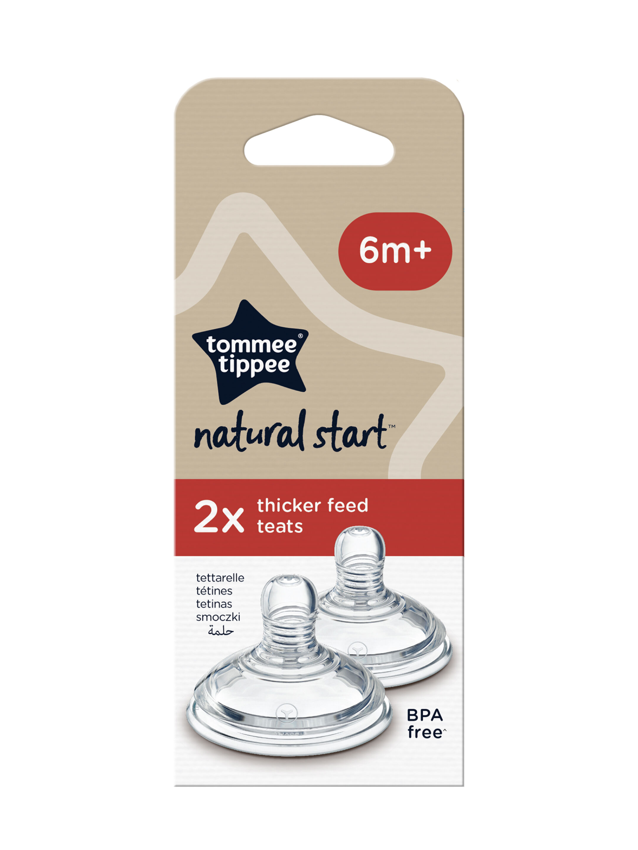 Tommee Tippee Natural Start Thick Feed Teat (Pack of 2) image number 1