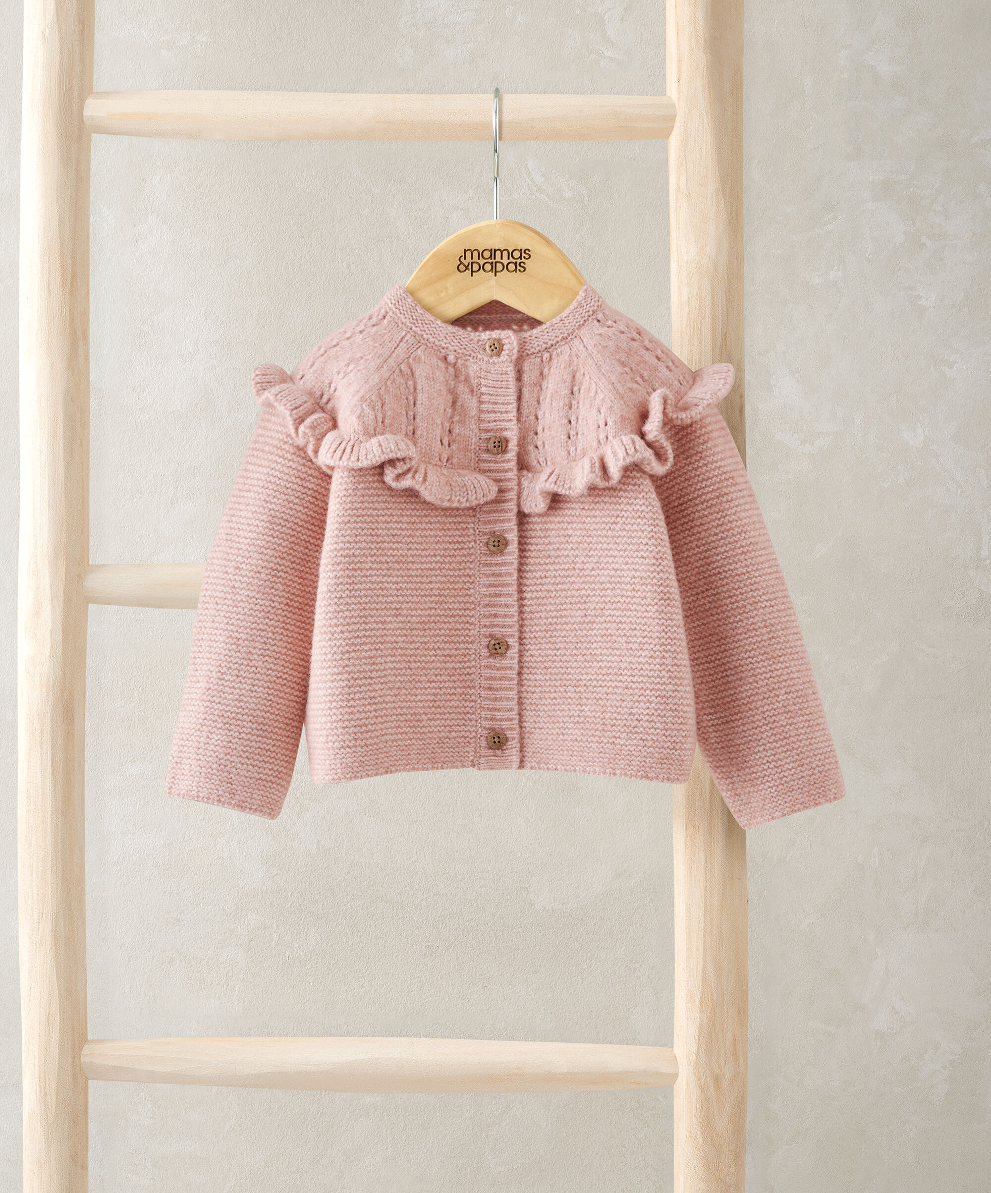 Soft Pink Knitted Cardigan image number 1