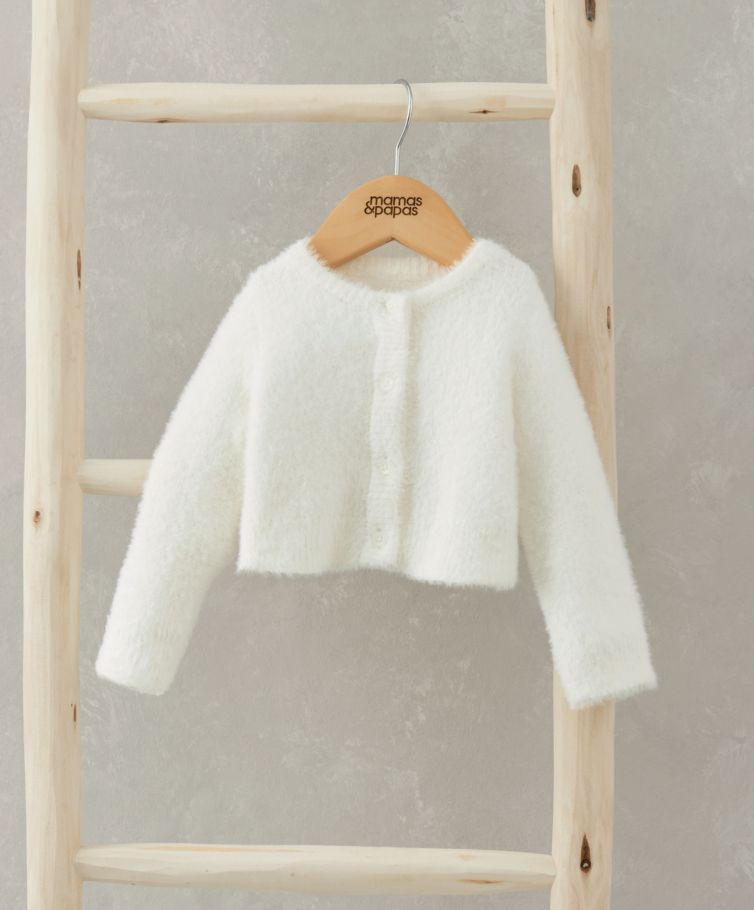 White Fluffy Cardigan image number 1