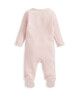 Pink Ribbed Zip Sleepsuit image number 3