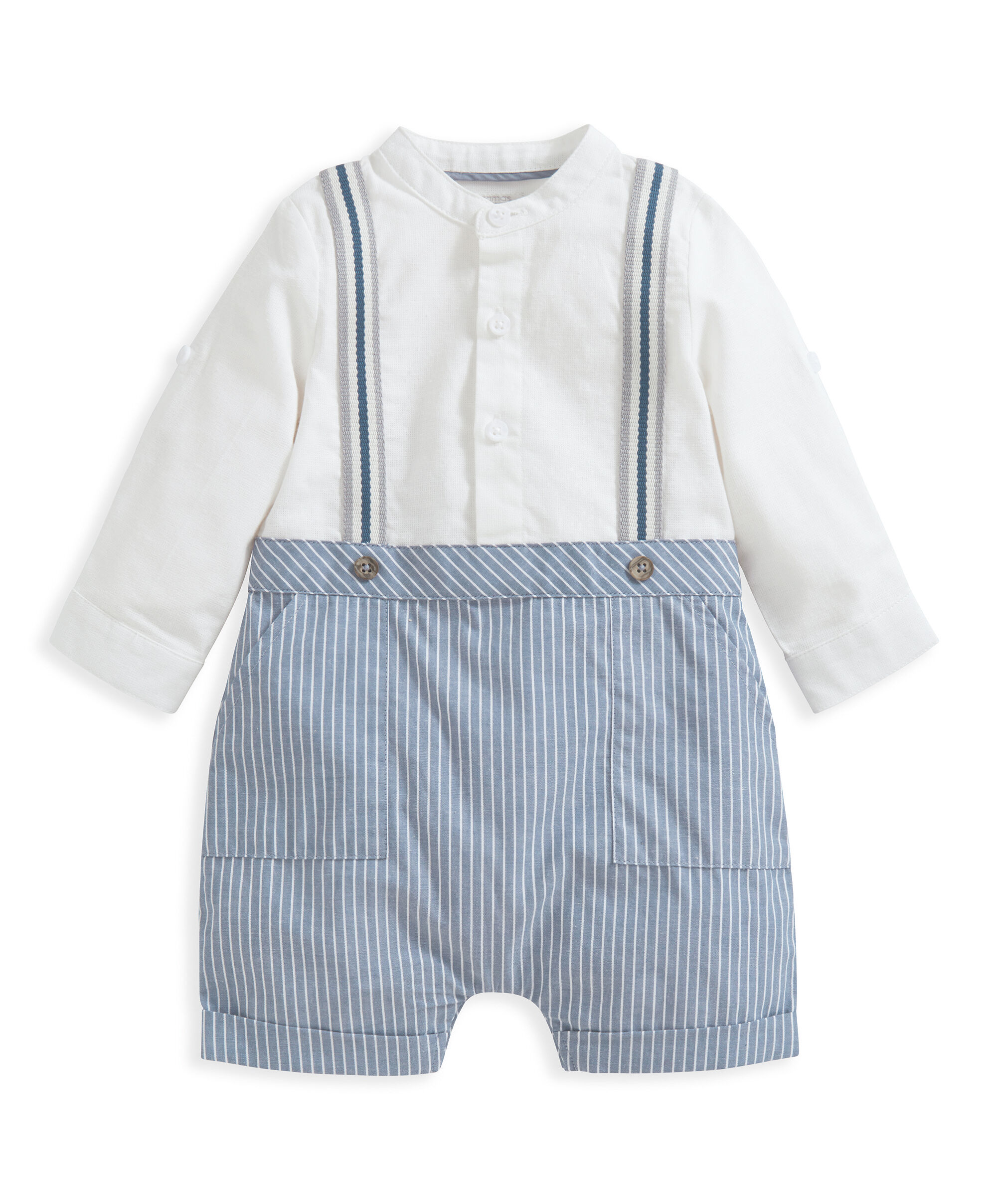 Striped Mock Romper image number 2