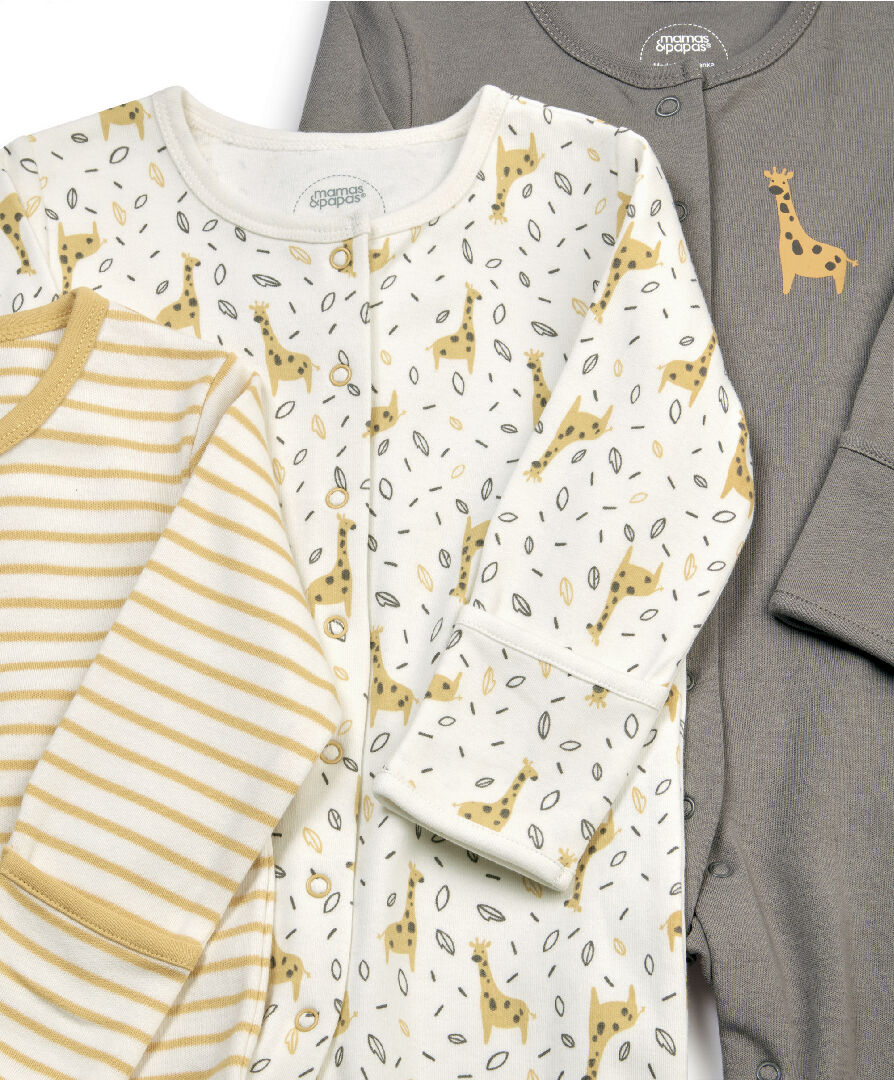Giraffe Sleepsuits 3 Pack image number 2