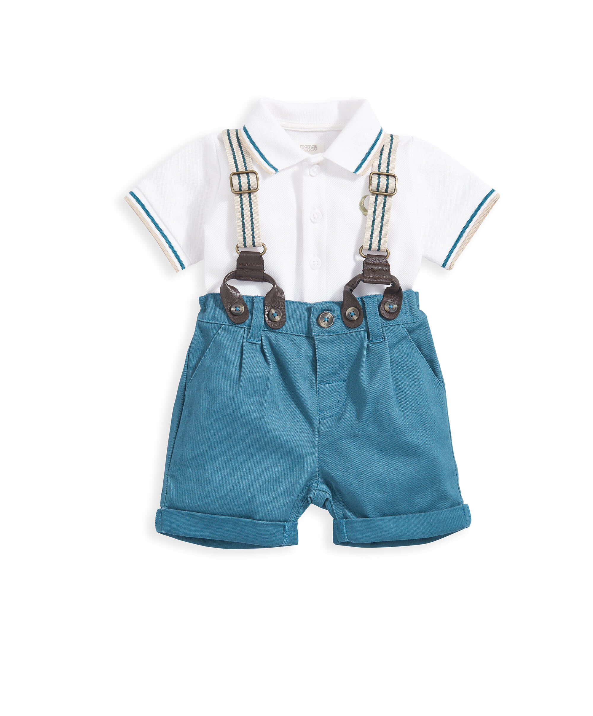 Short & Braces Set (Set of 3) - Blue image number 2