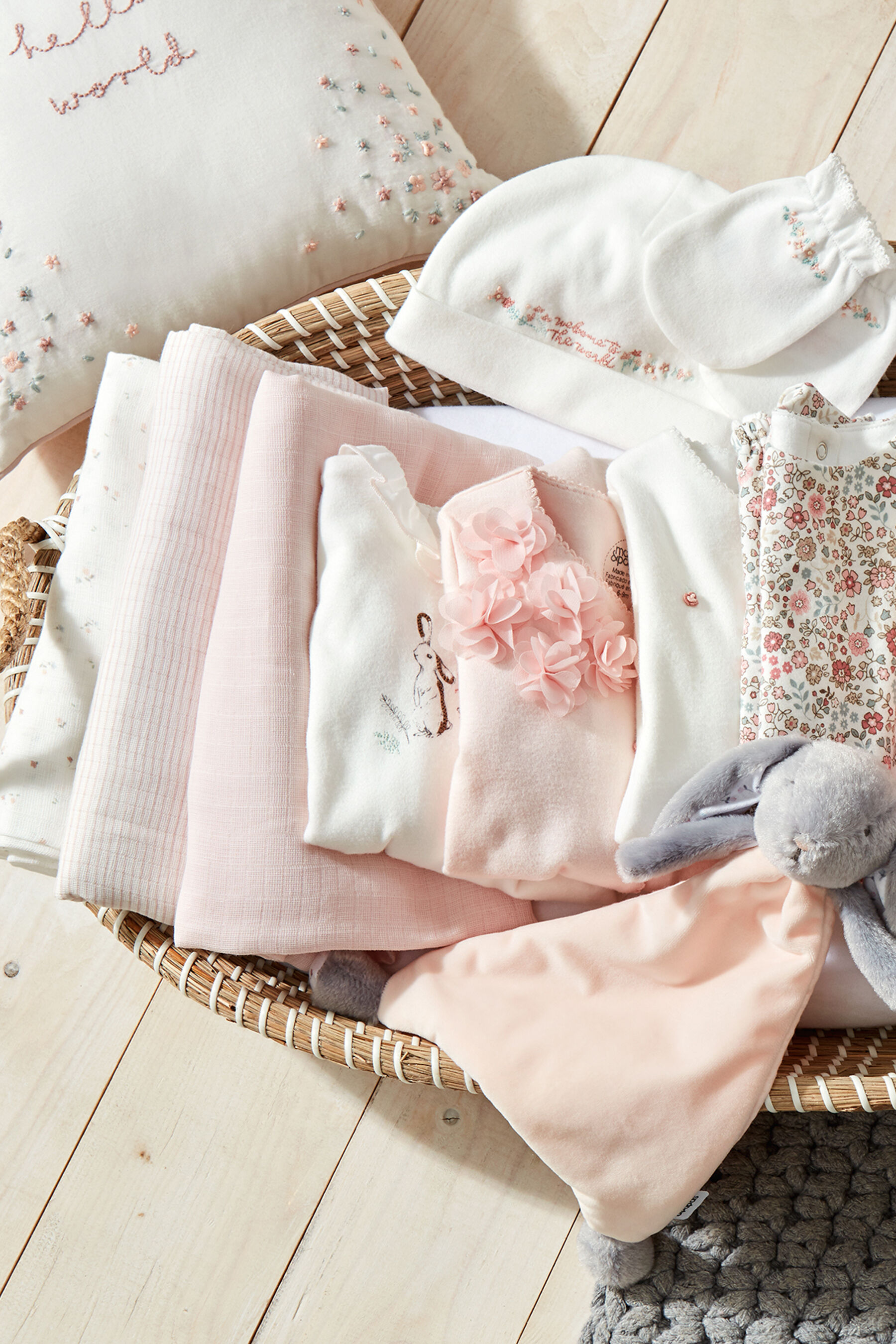 Welcome to the World Floral Muslin Squares (Pack of 3) - Floral & Pink image number 2