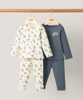 Universe and Rockets Jersey PJs (Set of 2) - Blue