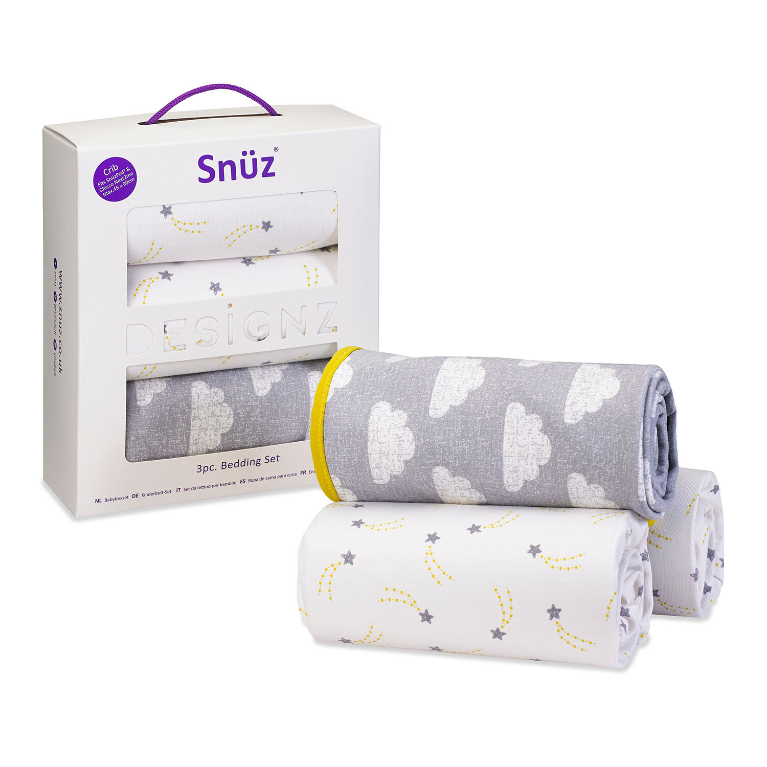 snuz crib bedding set
