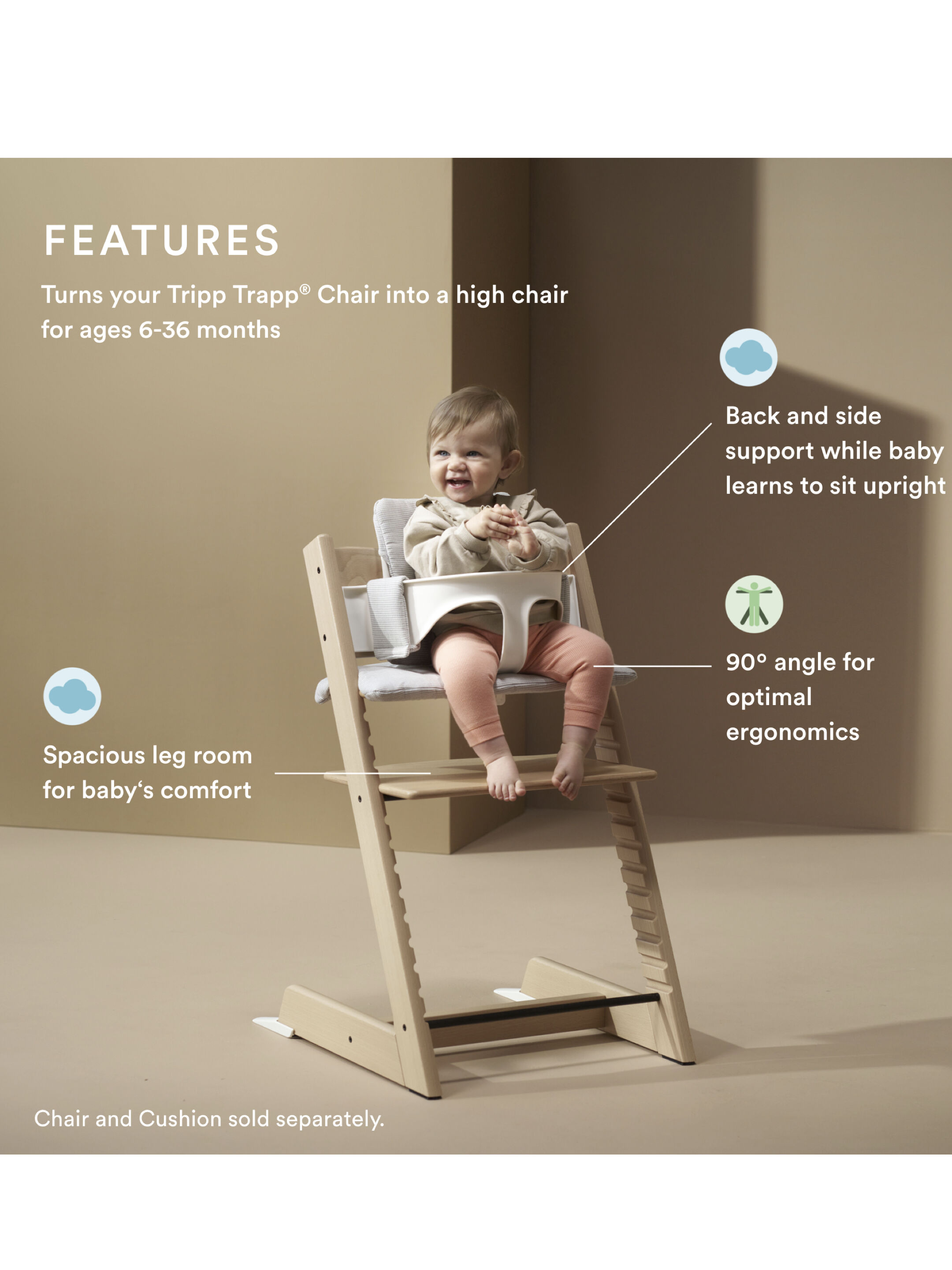 Stokke Tripp Trapp Baby Set V2 - White image number 3