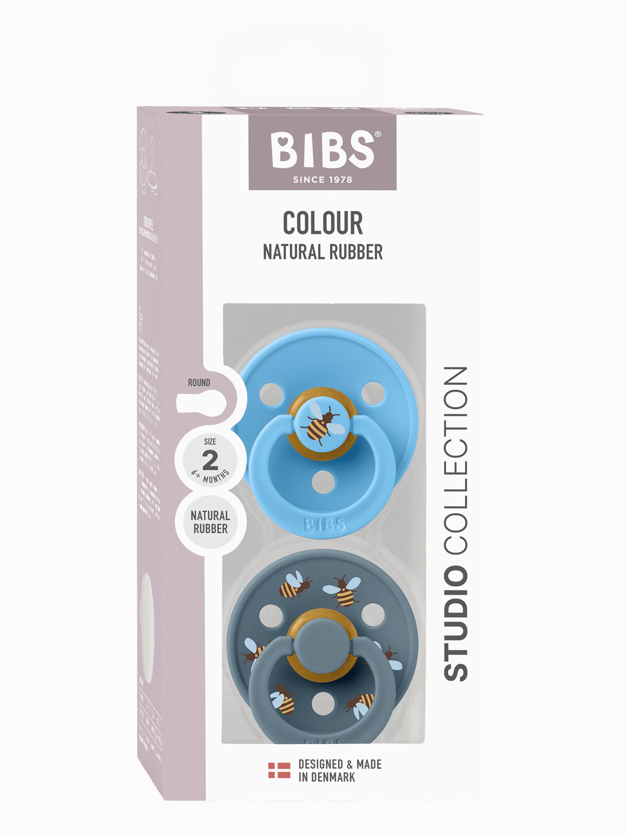 BIBS Pacifier Studio Colour 2 PACK Bumblebee Latex Size 2 Breeze Mix image number 3