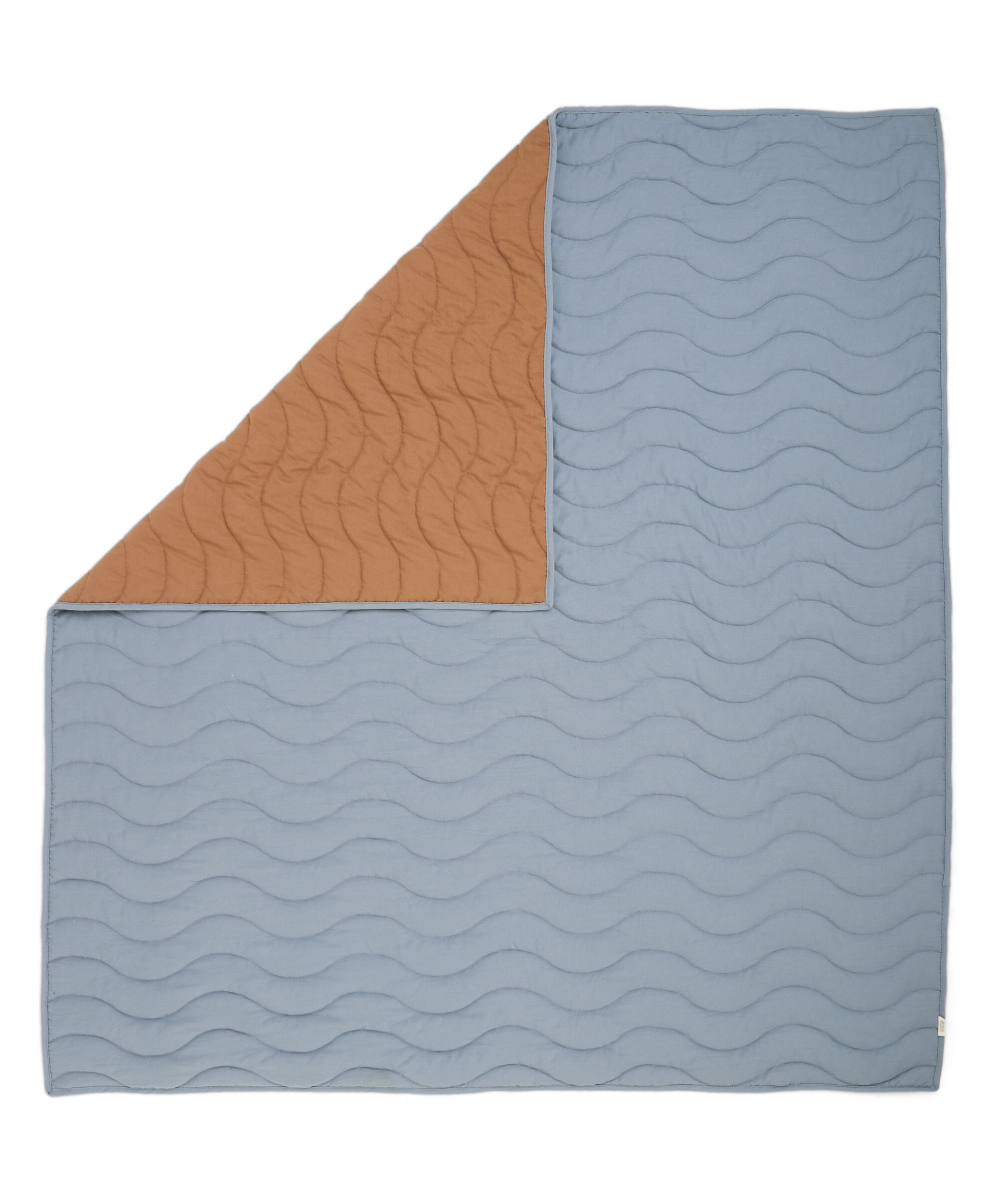 Quilt - Cotbed/Cot - Blue Mustard Wave image number 3