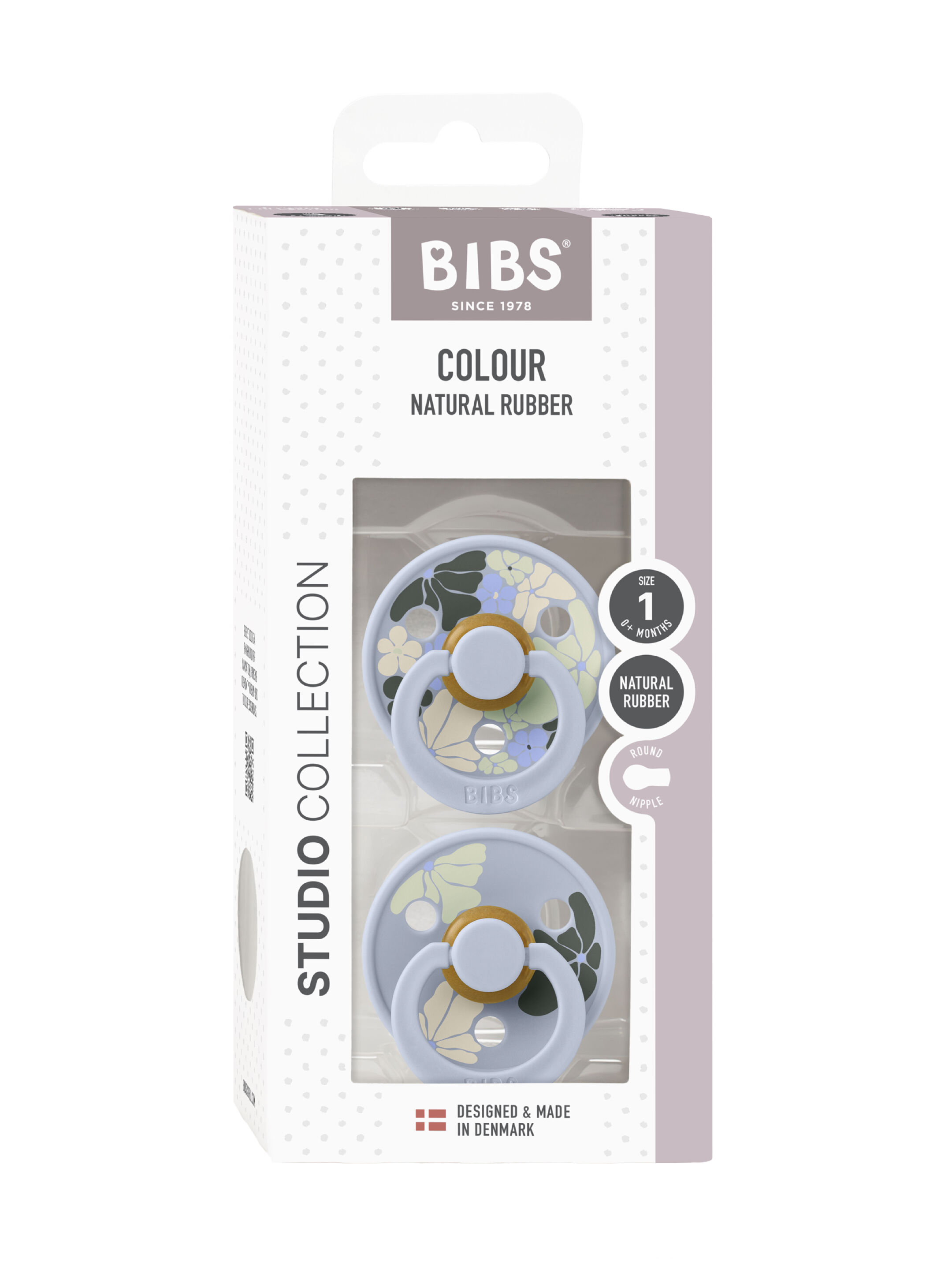 Bibs 2 Pack Colour Morning Bloom Latex S1 - Dusty Blue Mix (0+ months) image number 3