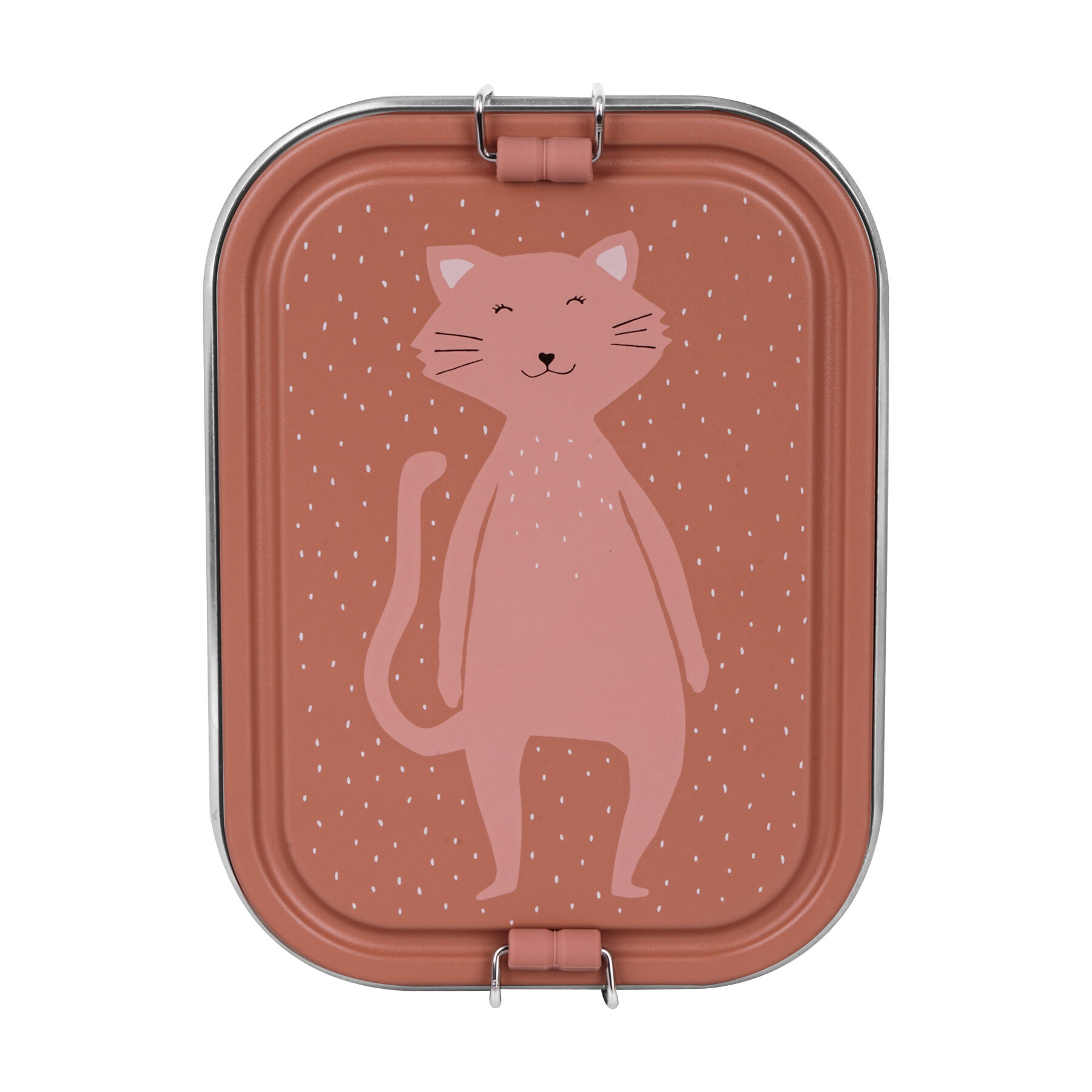 Trixie Lunch Box Large Mrs. Cat Stainless Steel - Pink image number 2