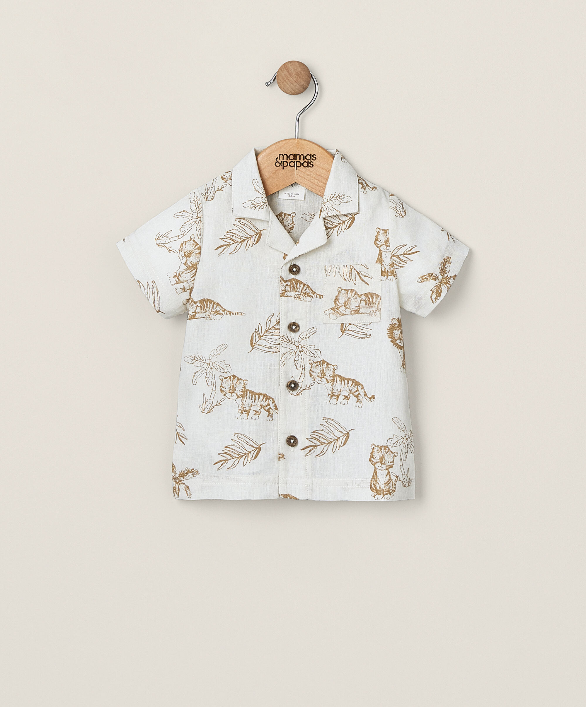 Jungle All-Over-Print Linen Shirt image number 1