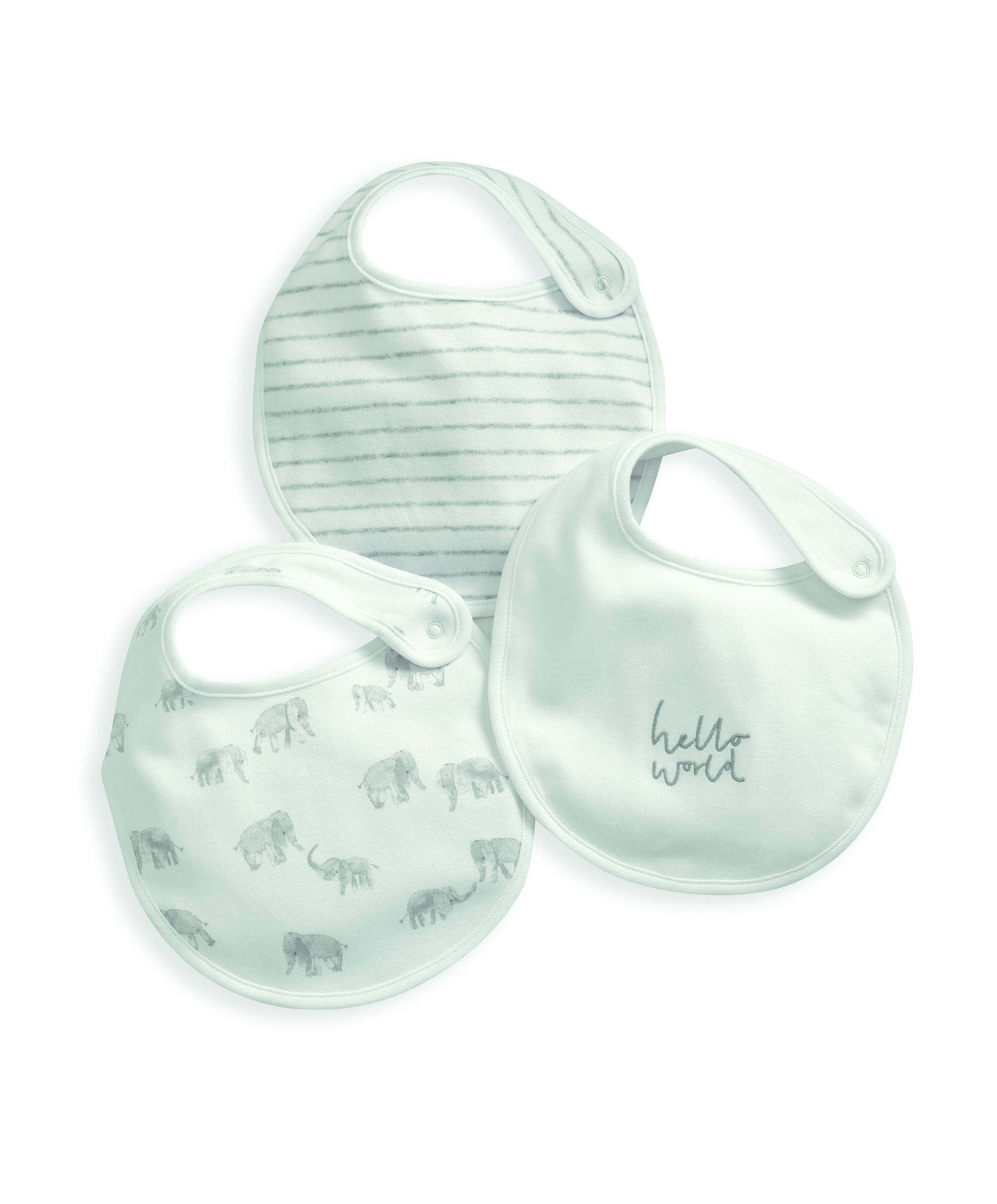 3 pack Elephant Bib Set image number 1