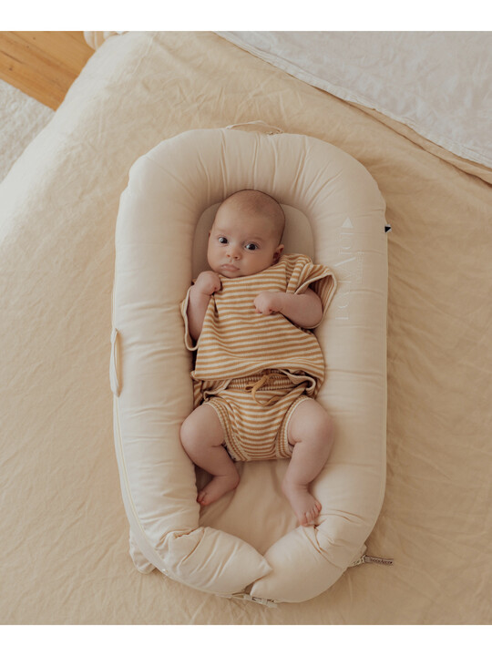 Buy Dockatot Deluxe+ Baby Pod Sand Chambray - Mattresses | Mamas Buy Dockatot Deluxe+ Baby Pod Sand Chambray - Mattresses | Mamas