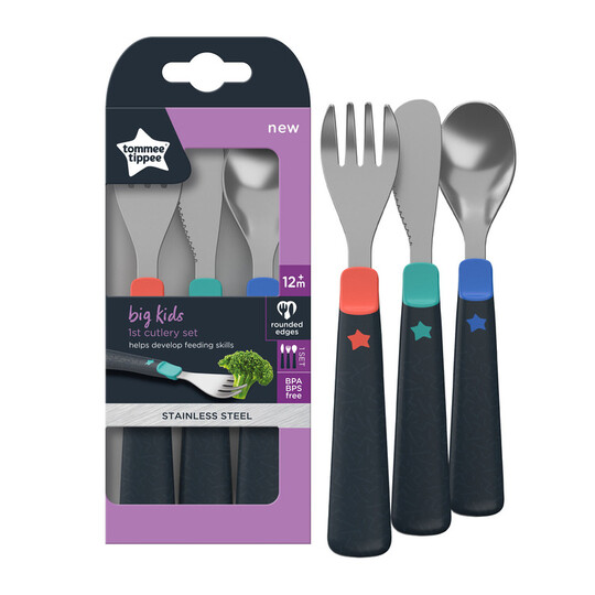 Buy Tommee Tippee Big Kids First Cutlery Set, 12 m+ Weaning