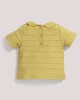 Textured T-shirt with Collar Mustard- 0-3 image number 2