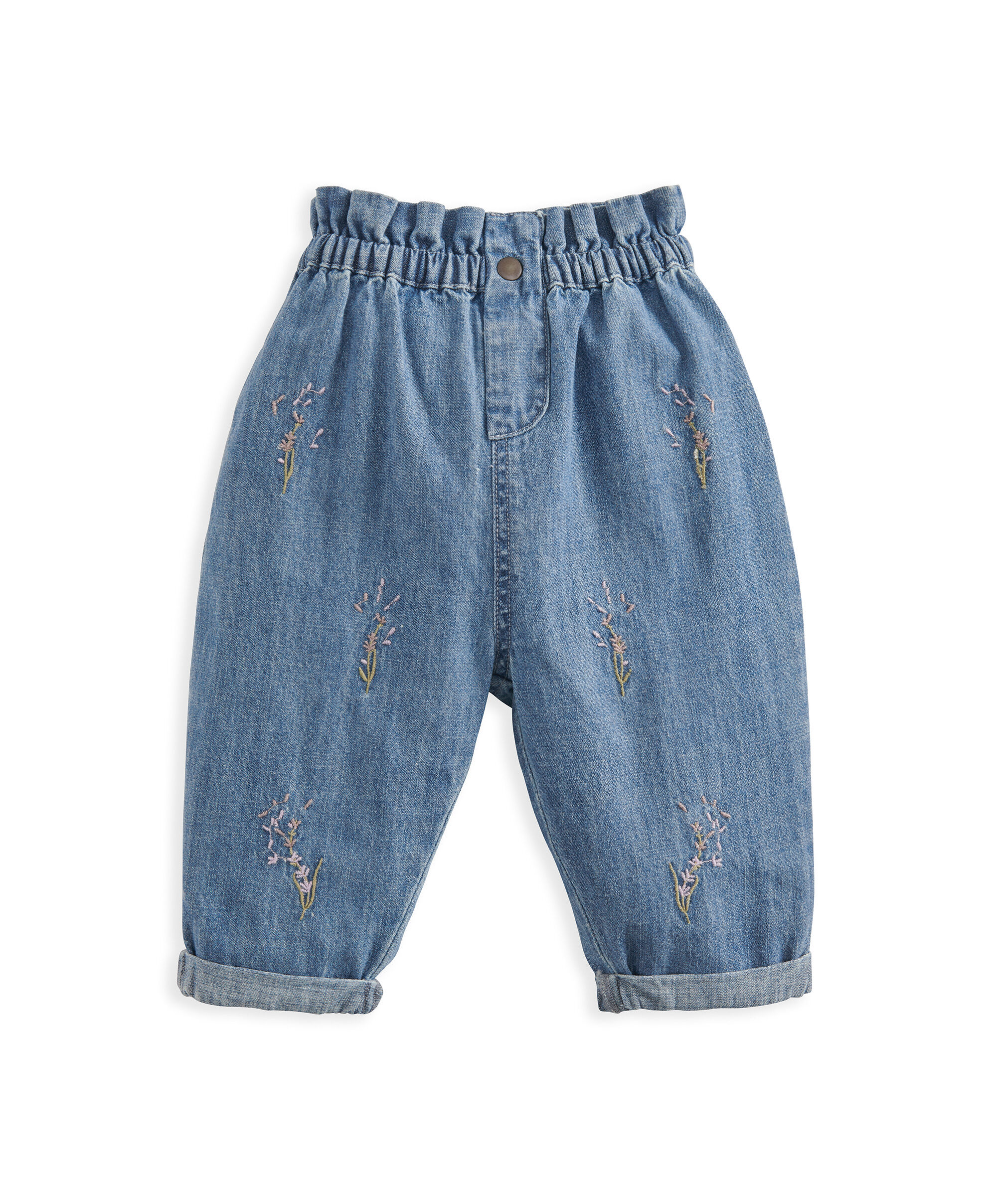 Lavender Embroidered Jeans image number 2