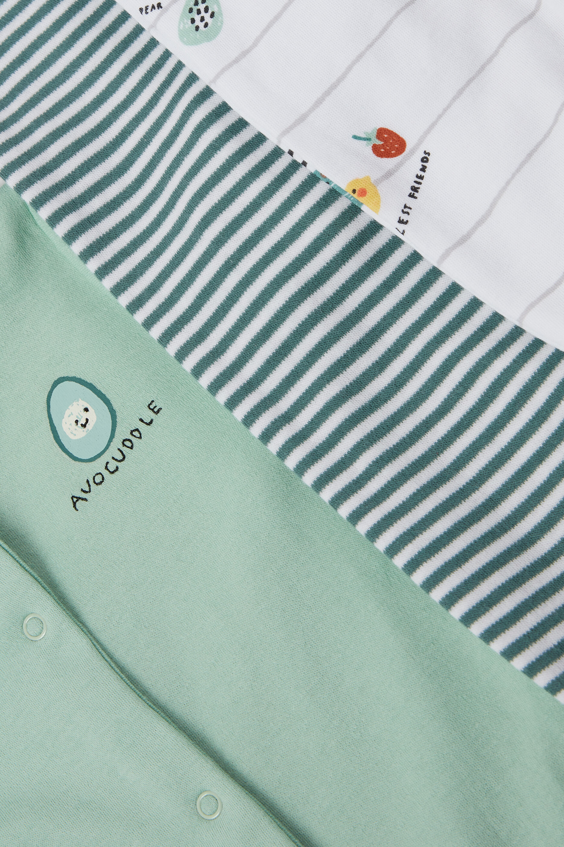 Fruit Sleepsuits 3 Pack image number 3