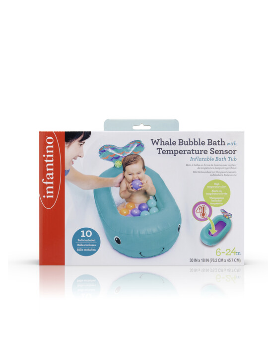 Buy Infantino Whale Inflatable Bath Tub with Temperature Sensor Travel Activity Toys Mamas Papas Qatar