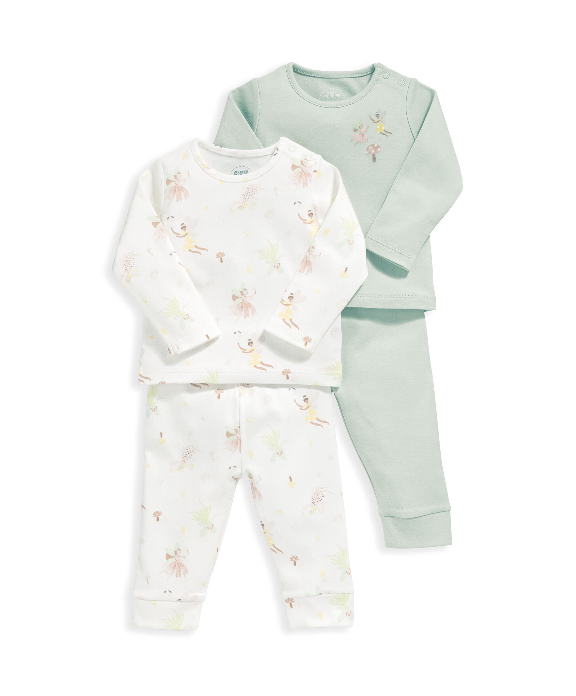 2 Pack Long Sleeve Fairy Pyjamas image number 2