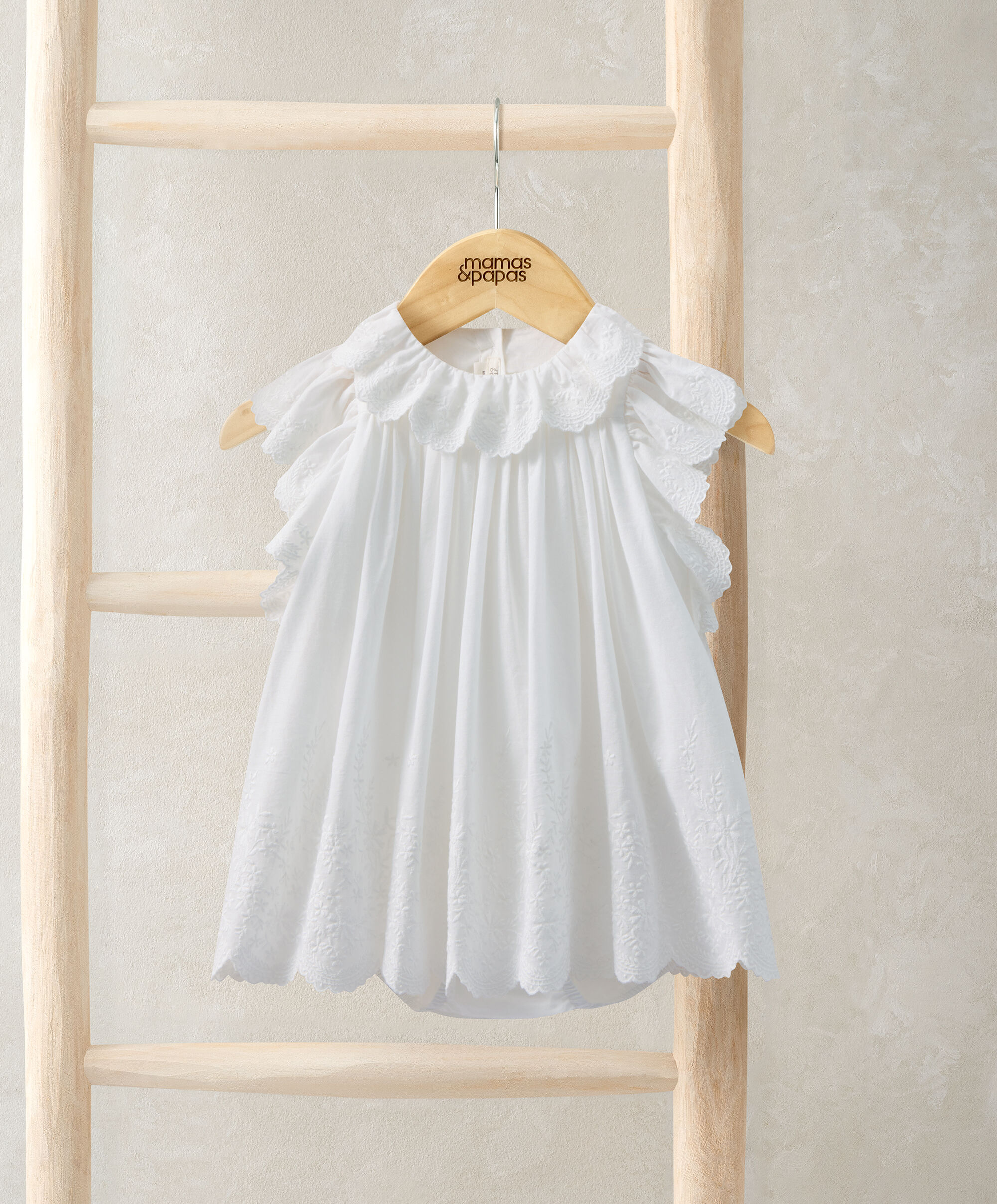 Embroidered Frill Bodysuit Dress