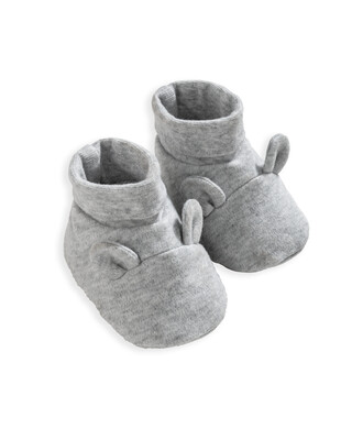 Grey Bootees With Ears
