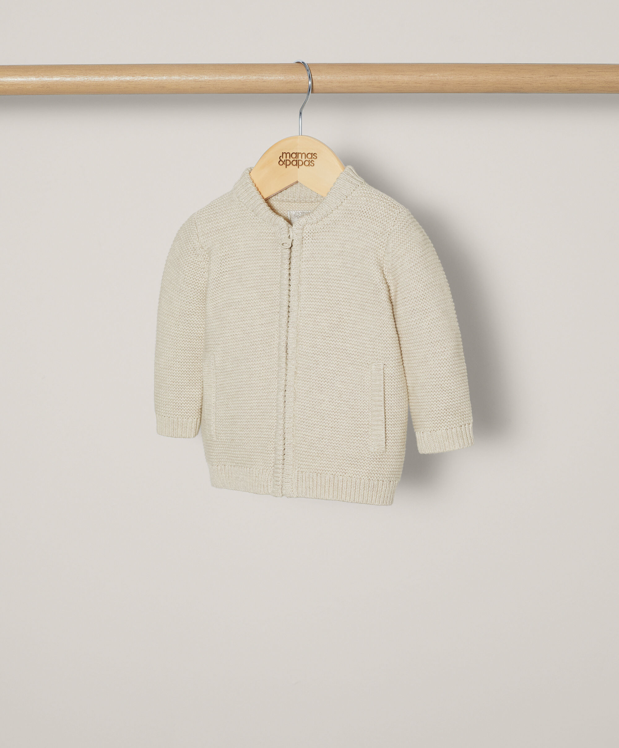 Oatmeal Knit Cardigan image number 3