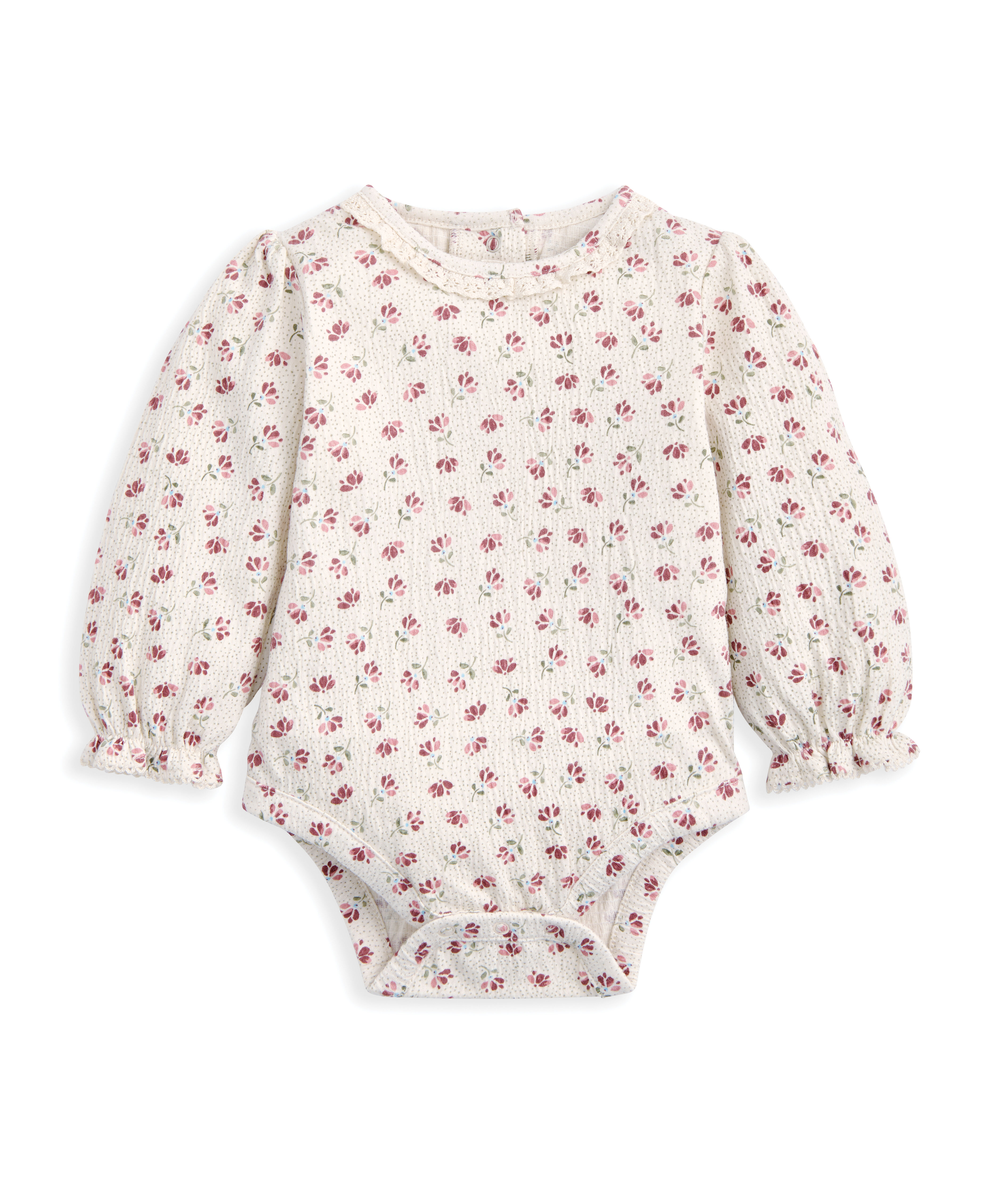 Cord Pinny Dress & Floral Bodysuit Set (2 Pieces) image number 4