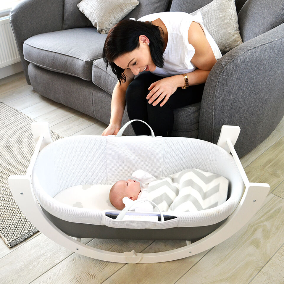 Buy Shnuggle Dreami Baby Sleeper Slate Grey Base 2 In 1 Curve Stand Baby Beds Cots Mamas Papas Qatar