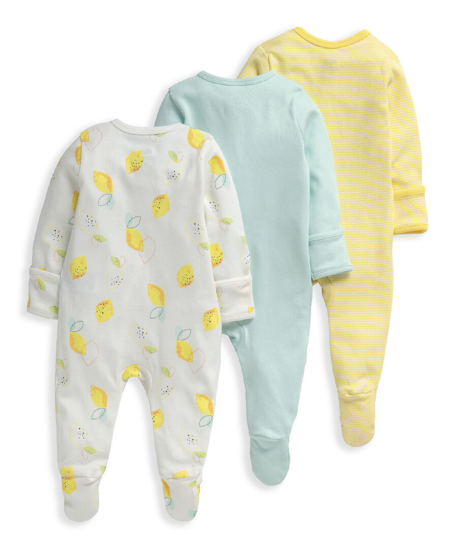 Buy Lemon Sleepsuits 3 Pack Sleepsuit Multipacks Mamas Papas