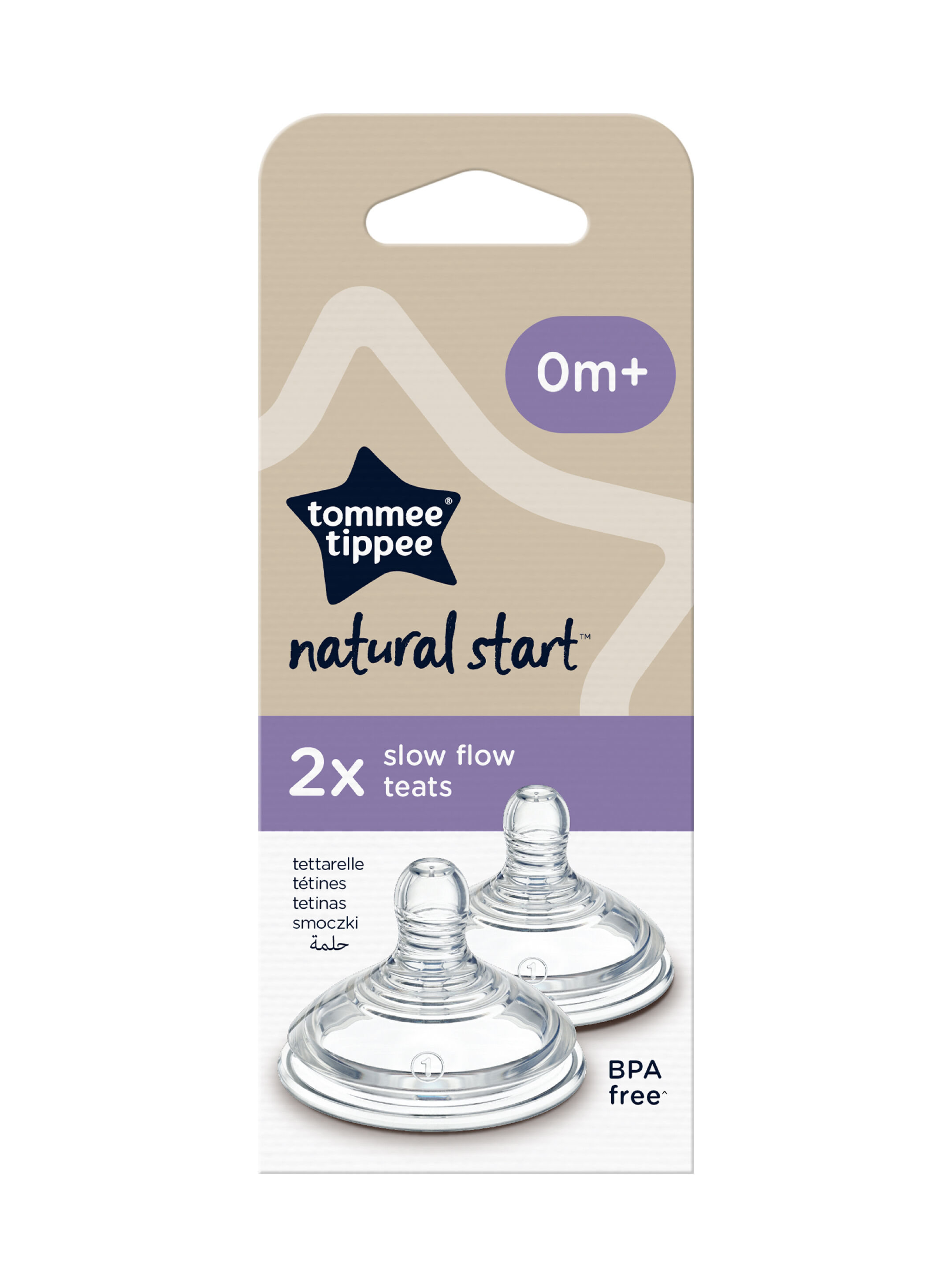 Tommee Tippee Natural Start Slow Flow Teat (Pack of 2) image number 1