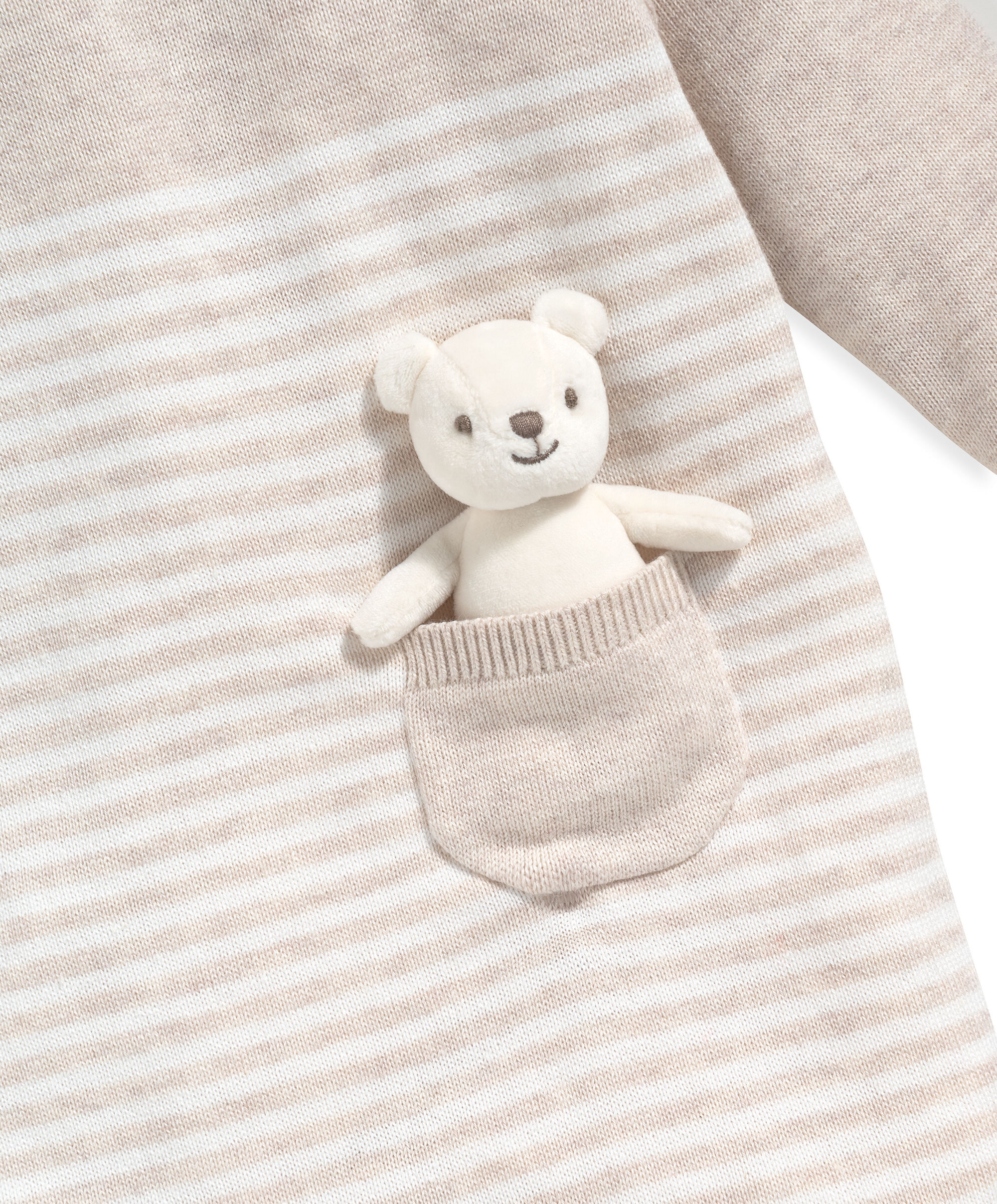 Knit Romper With Bear image number 5