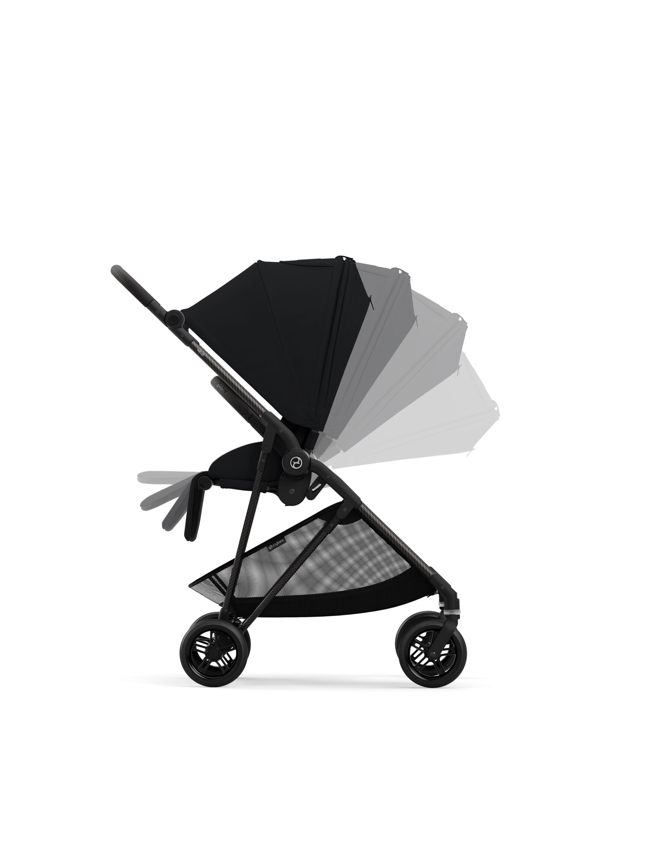 Cybex Melio Carbon Stroller - Moon Black image number 5