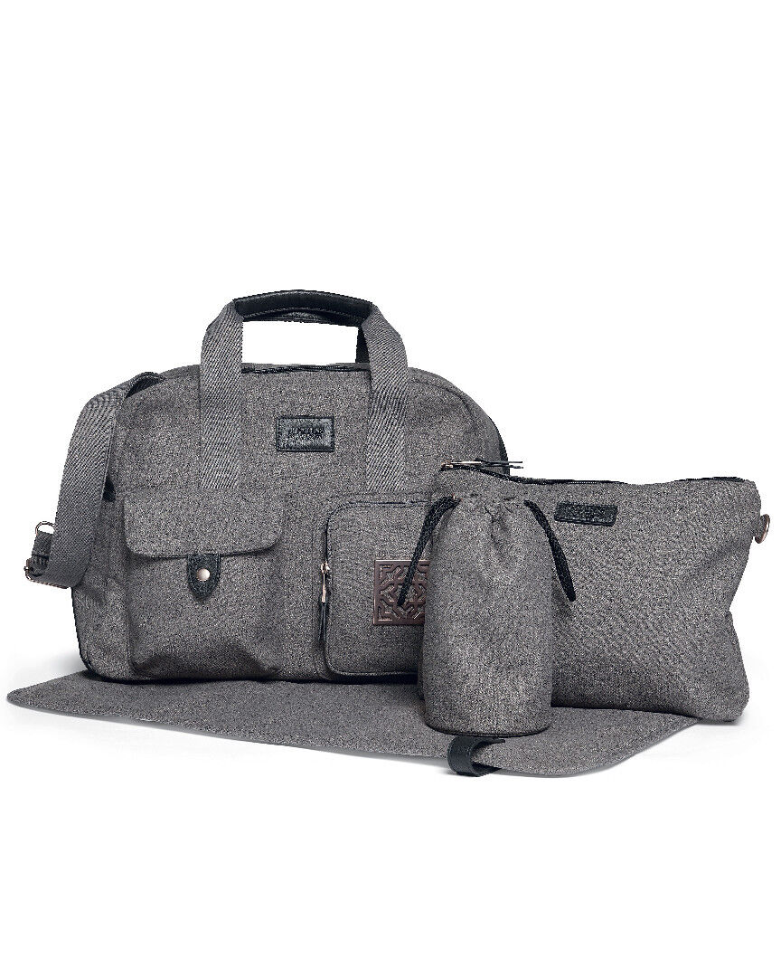 Mamas and papas grey herringbone store changing bag