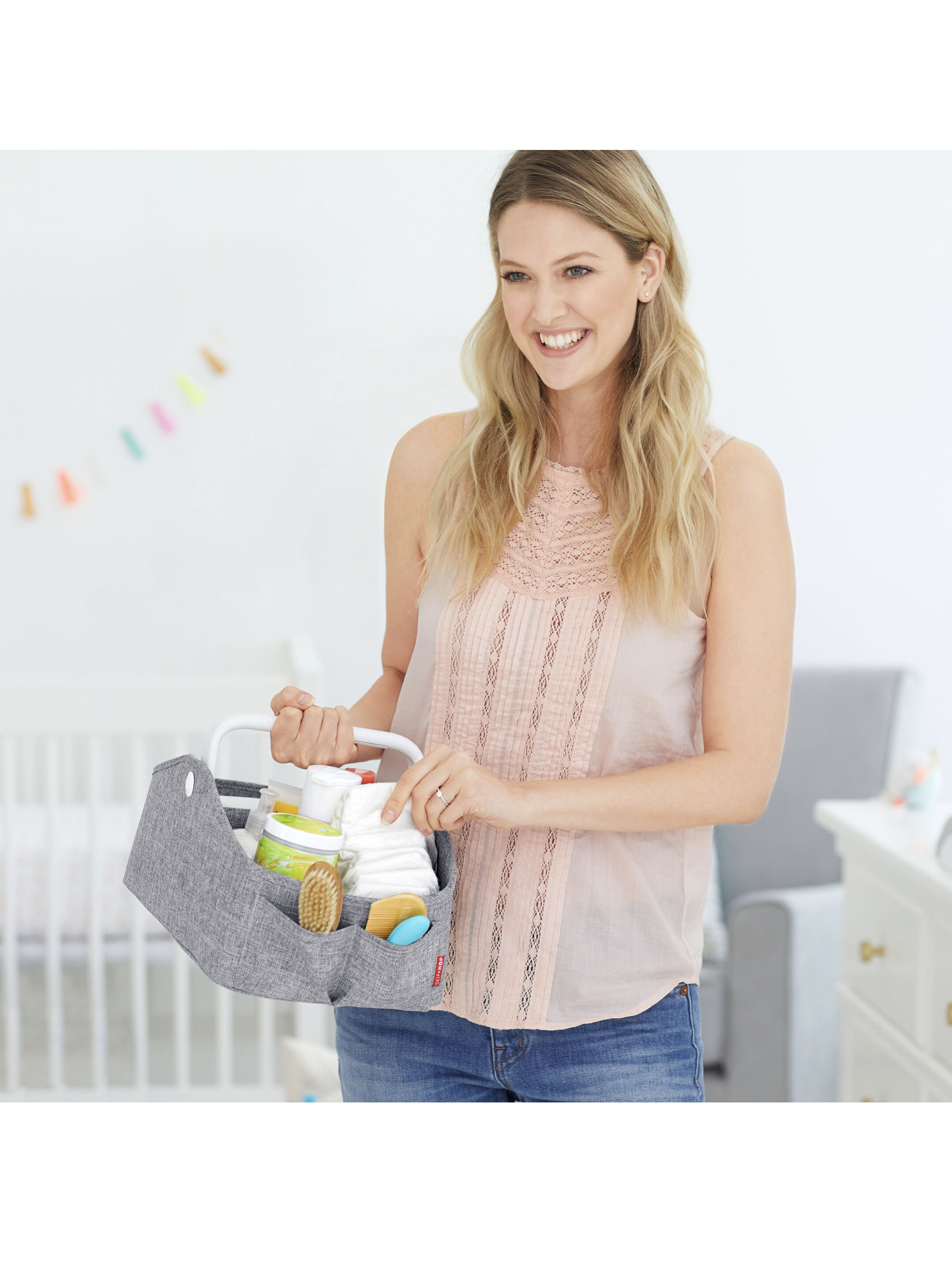 Skip Hop Light Up Diaper Caddy - Grey image number 5