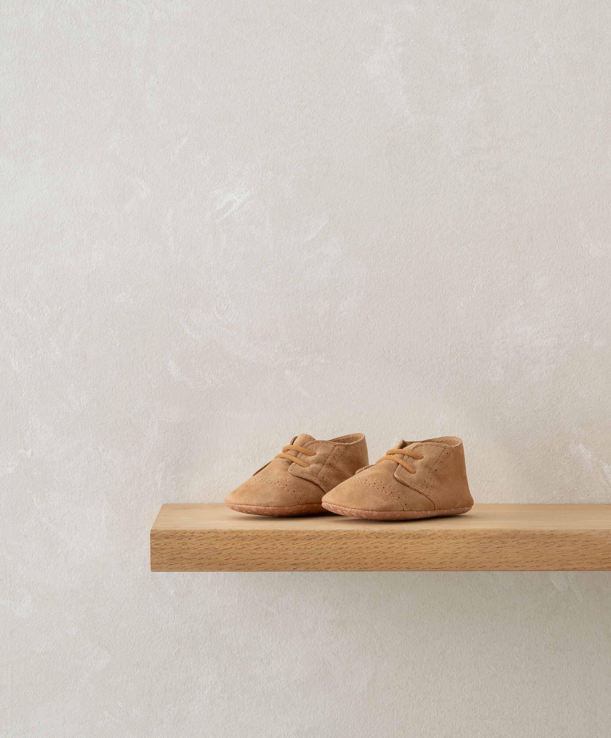 Suede Pram Shoes - Tan image number 1