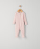 Pink Ribbed Zip Sleepsuit image number 1
