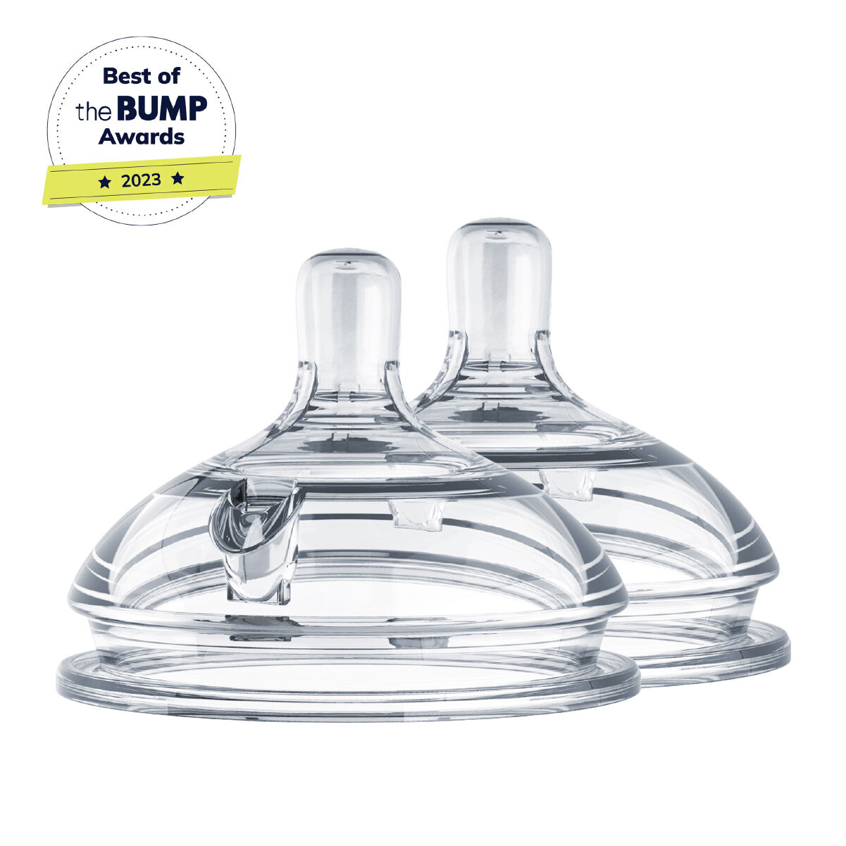 Comotomo Natural Teat Silicone Nipples (Medium Flow) Transparent 2 Pcs image number 1